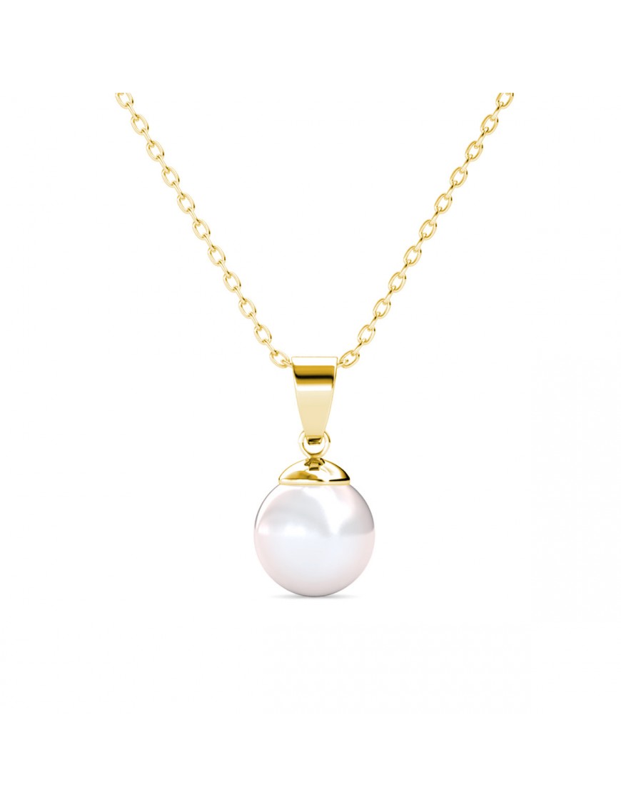 Thumbnail - Vollmond-Perlen-Anhänger - Gold und Kristall