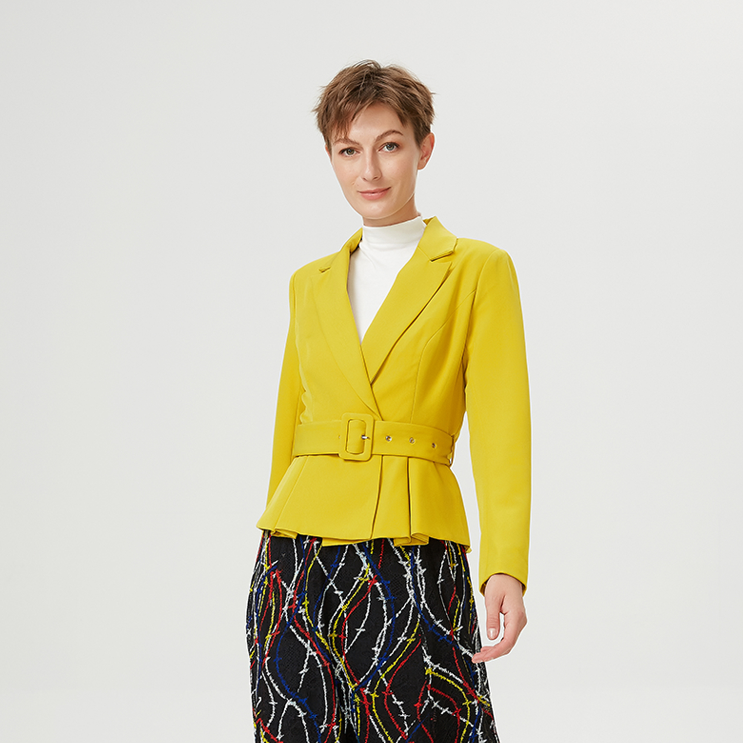 Geplooide Rok Kleermakelijk Jas - Maat S-image