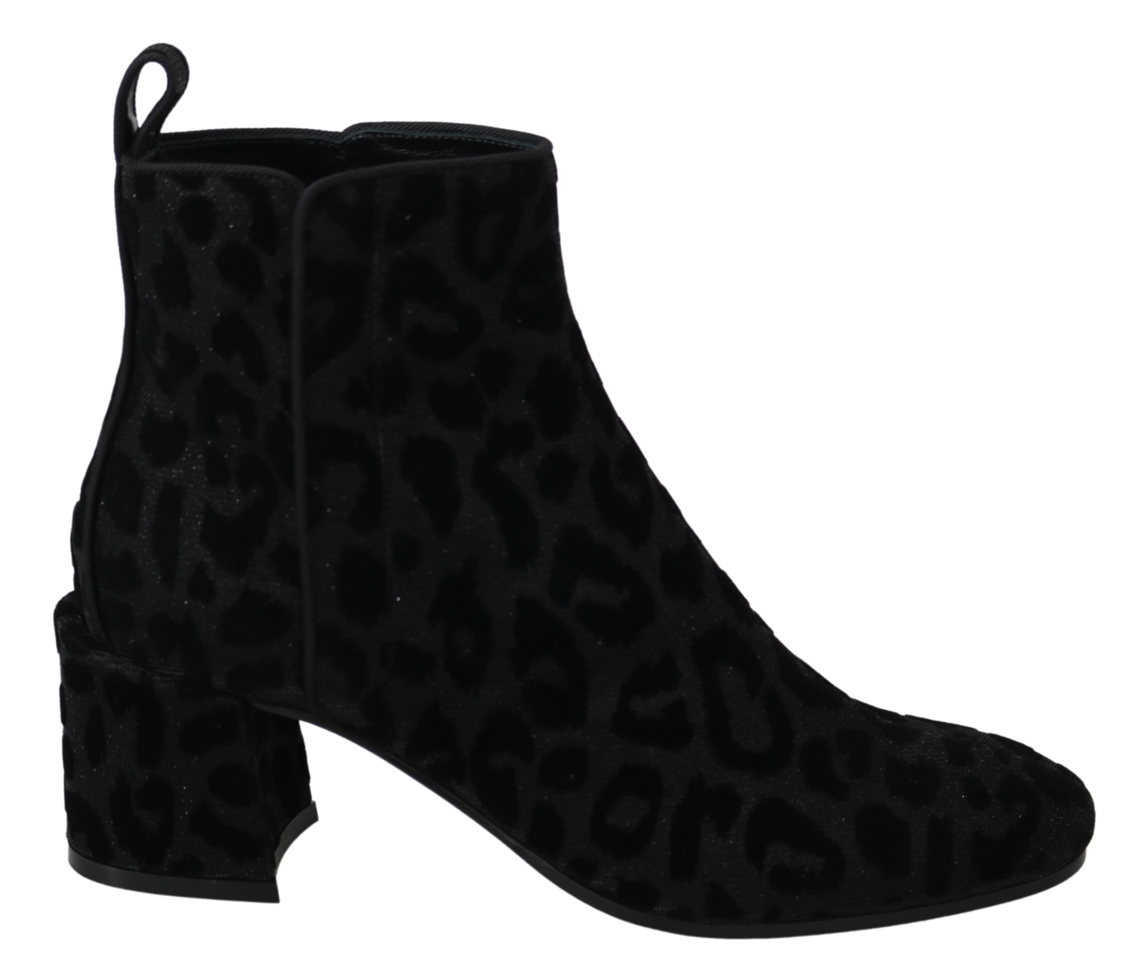 Thumbnail - Dolce & Gabbana Schwarz Leopard Kurze Stiefel