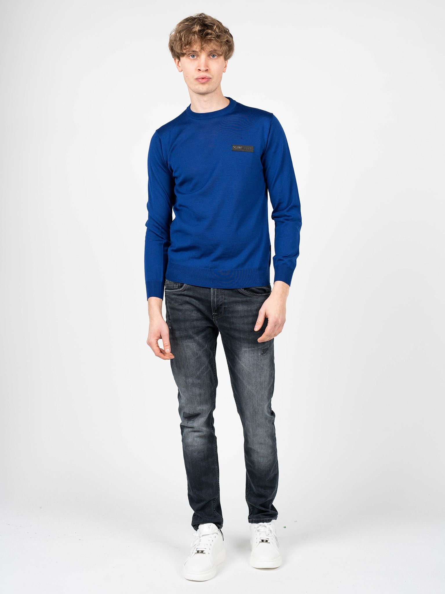 Plein Sport Pullover Merino Herr stickade tröjor – bild 2