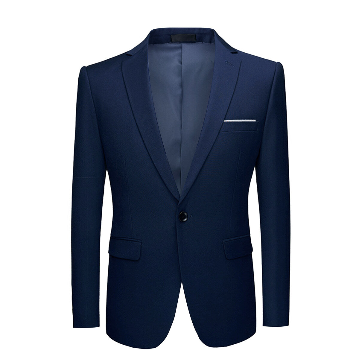 Thumbnail - Marineblauer stilvoller lässiger Blazer mit einem Knopf