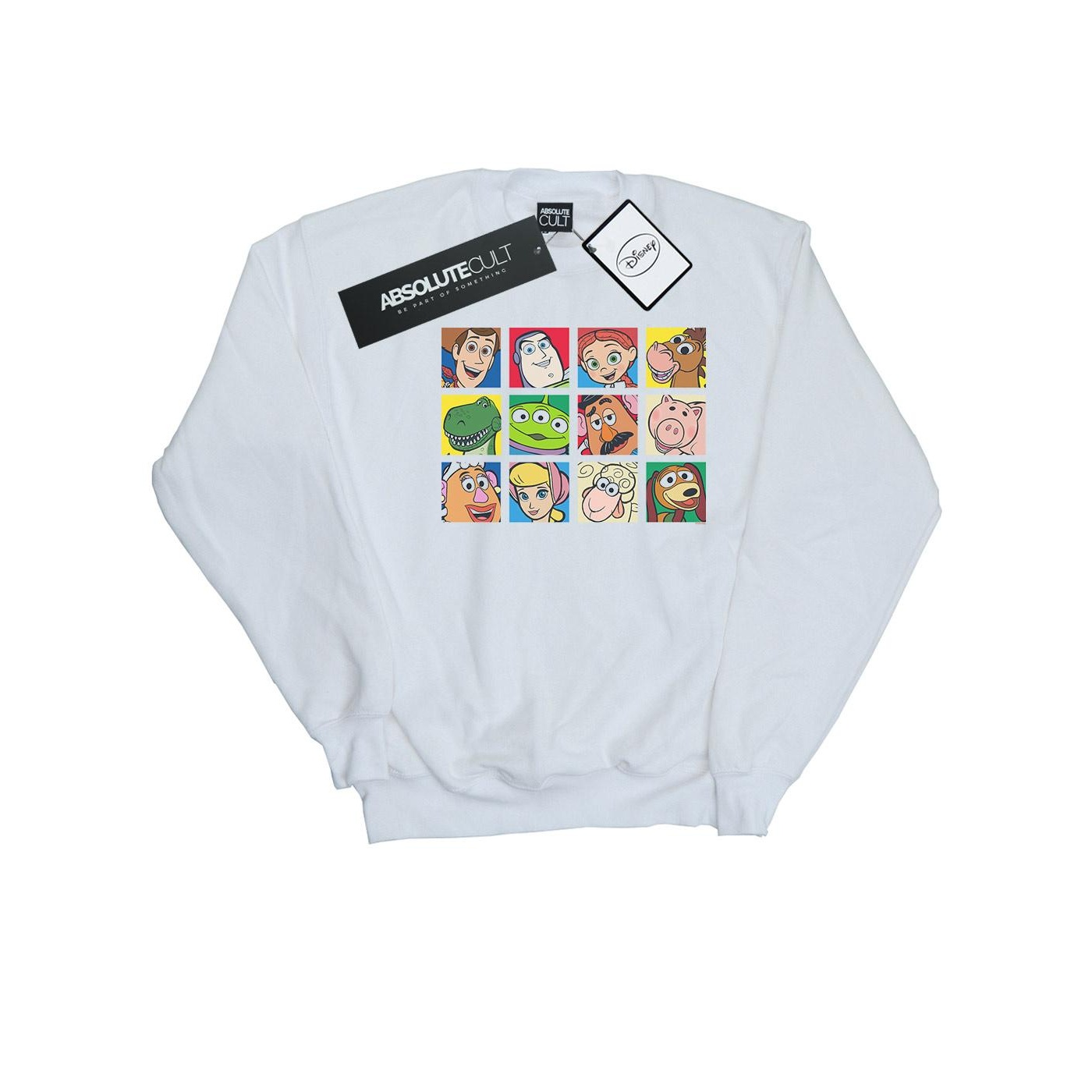 Thumbnail - Disney - "Toy Story Character Squares" Sweatshirt für Herren (Weiß)