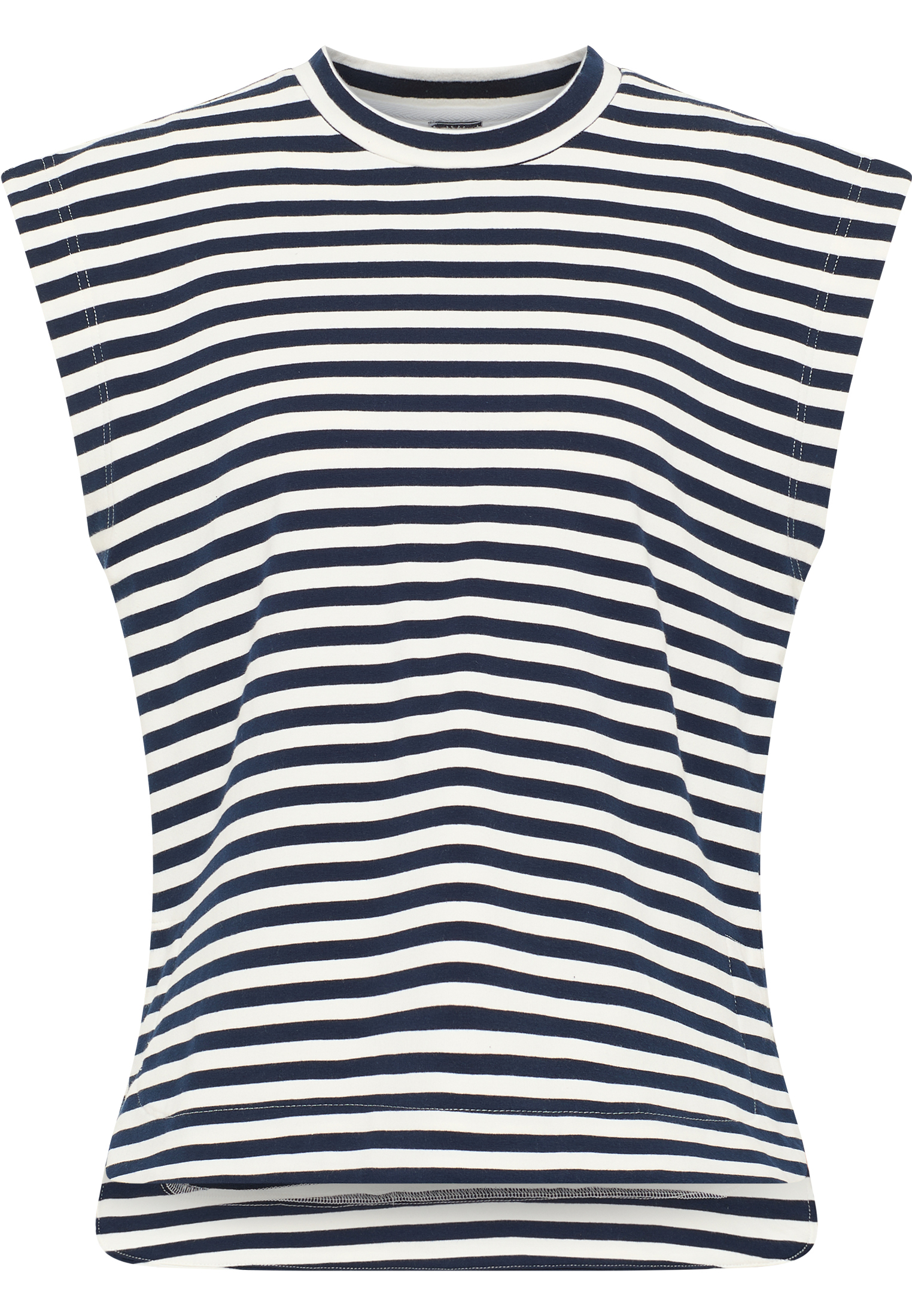 Dreimaster T-shirt Dames marine wit