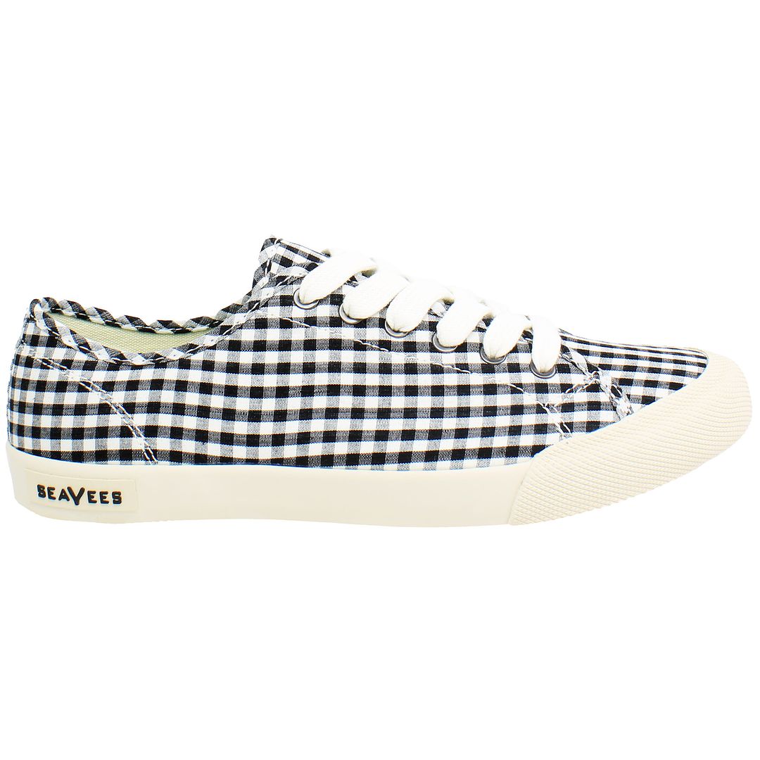 Thumbnail - Seavees Monterey Americana Damen Schwarz/Weiß Plimsolls