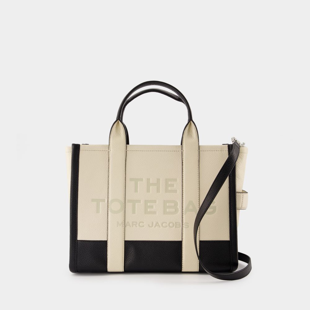 The Medium Tote Läder Elfenben