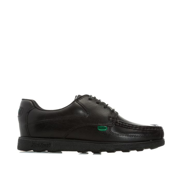 Boy's Kickers Junior Fragma Lace Shoe in Black