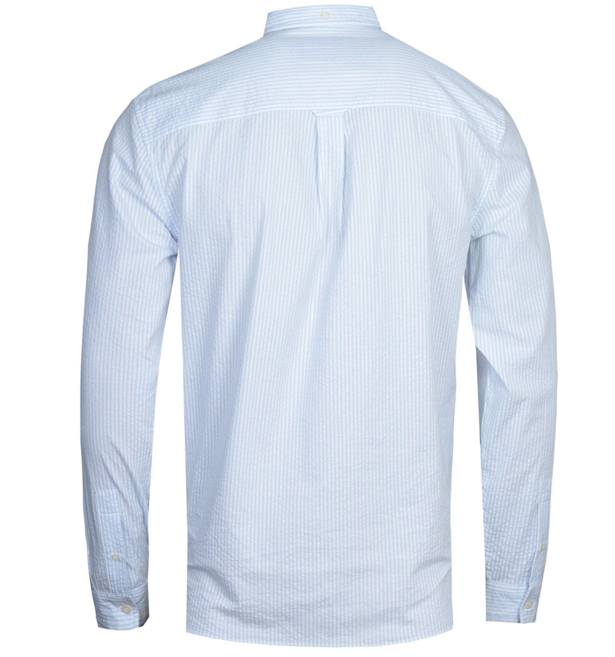 Lyle & Scott Seersucker Pool Blue Långärmad Skjorta herr – bild 2