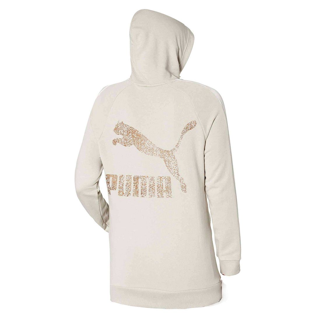 Puma Kiss Artica T7 Långärmad Zip Up Dam Beige Hooded Träningsjacka 577425 45 – bild 2