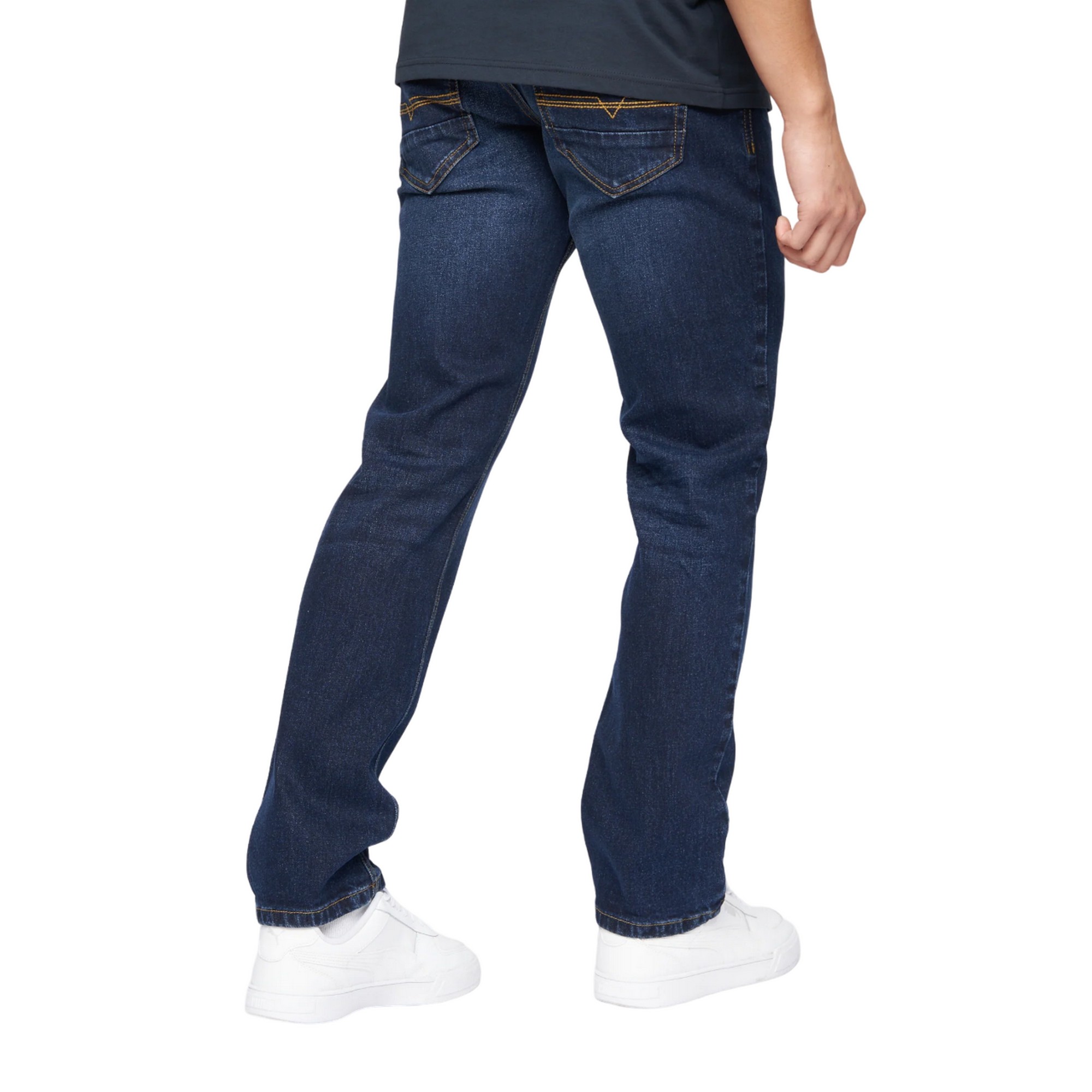 Crosshatch Mens Chas Straight Jeans (Dark Wash) herr – bild 2