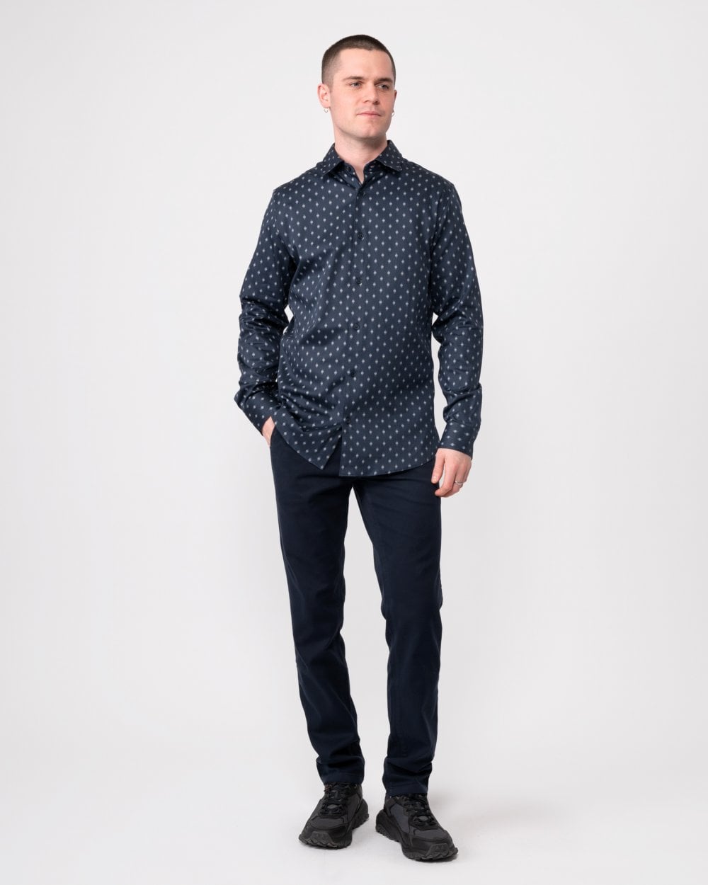 Ted Baker Ardea Långärmad skjorta med geometriskt tryck för herrar – bild 2