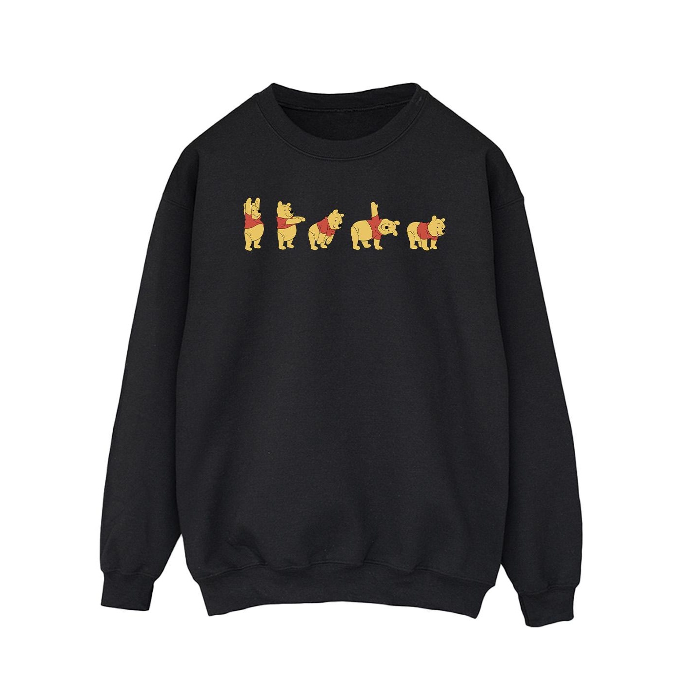 Disney Mens Winnie The Pooh Stretching Sweatshirt (Black) - Size X-Large