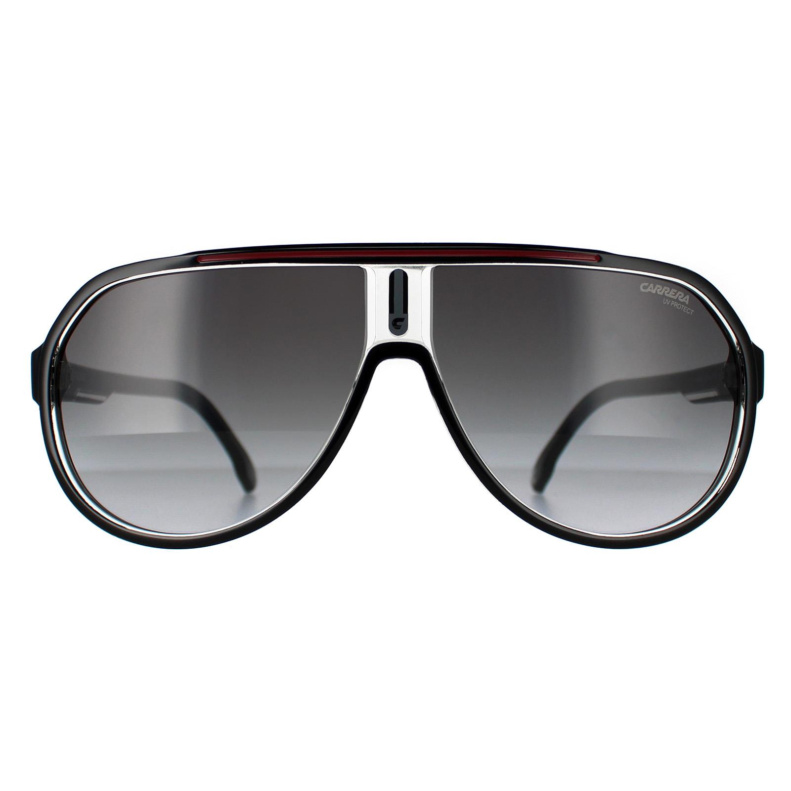 Carrera Aviator Mens Black Red Dark Grey Gradient 1057/S - One Size