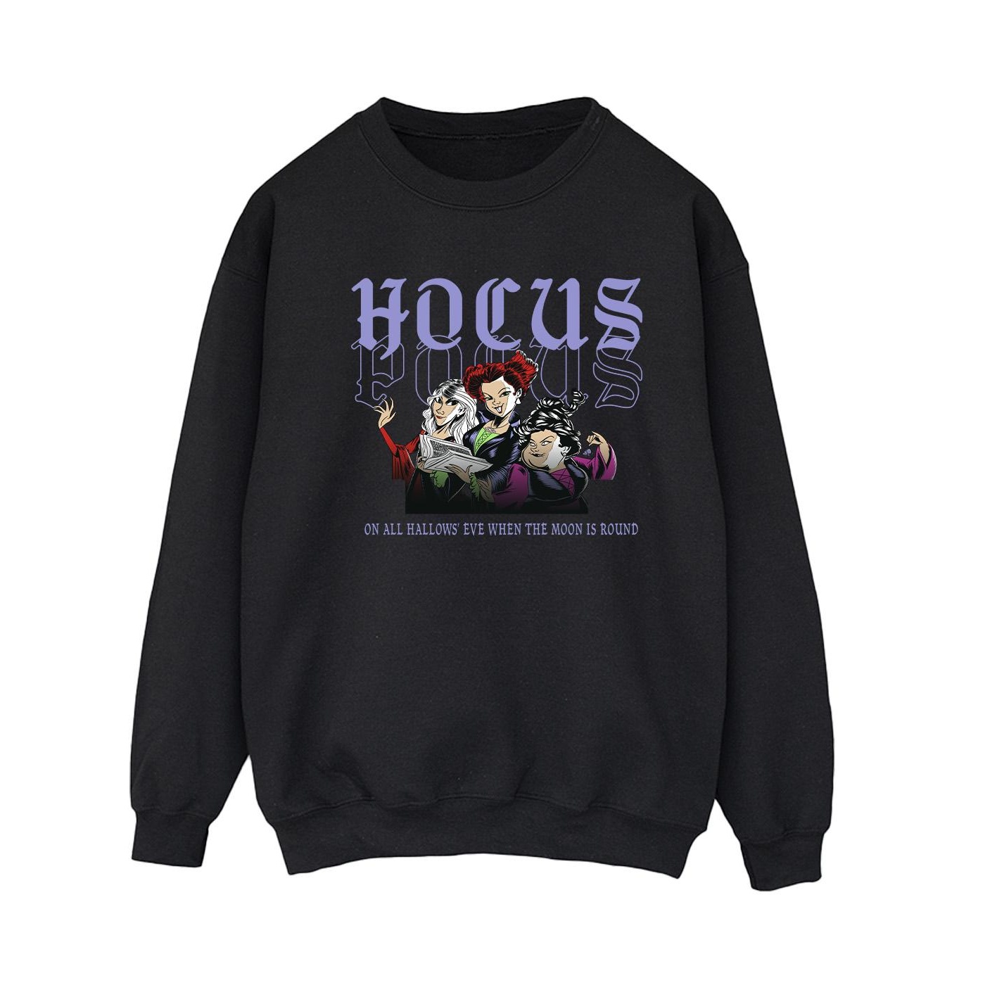 Thumbnail - Disney - "Hocus Pocus Hallows Eve" Sweatshirt für Damen (Schwarz)