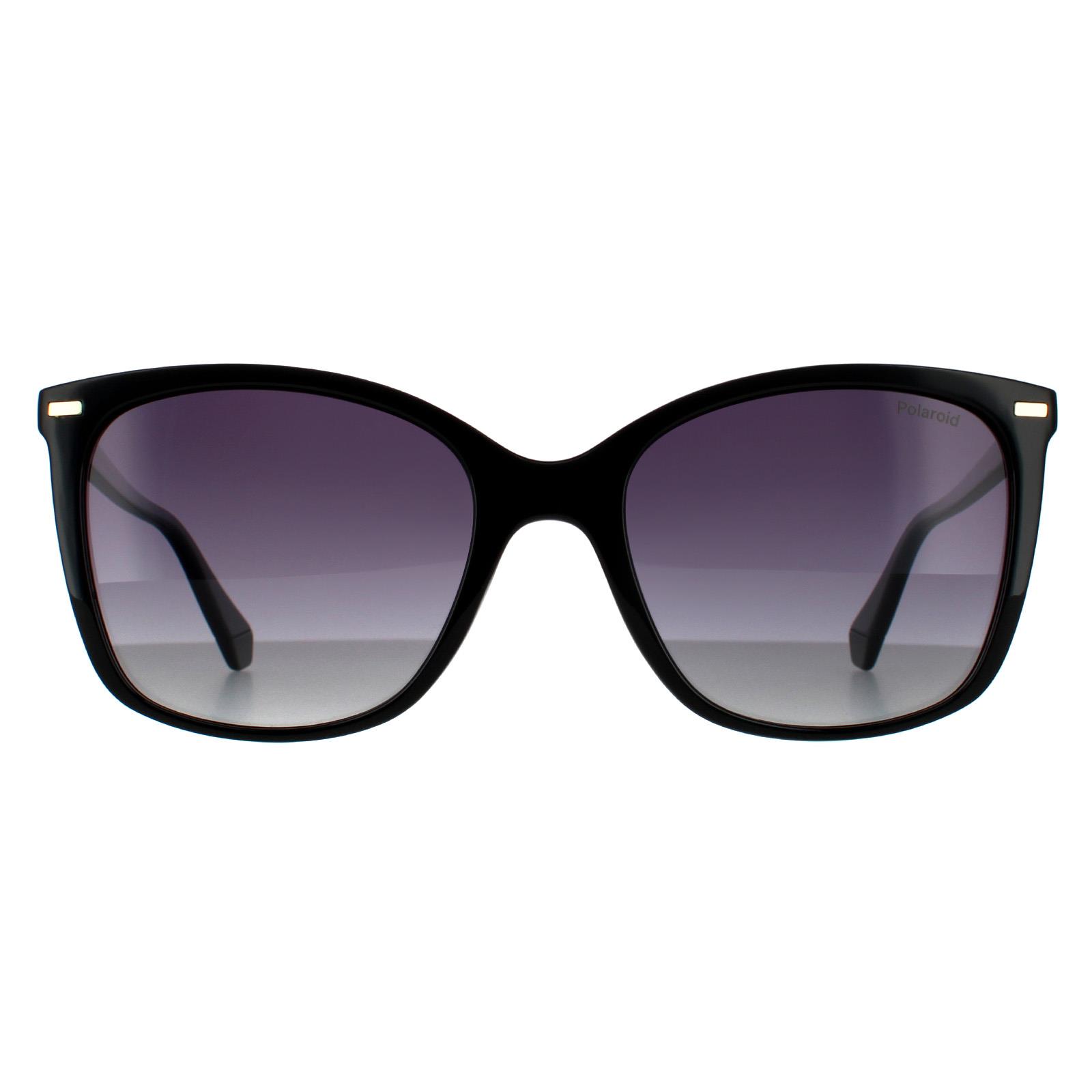 Thumbnail - Polaroid Square Damen Schwarz Grau Verlauf Polarisierte Sonnenbrille 90041091