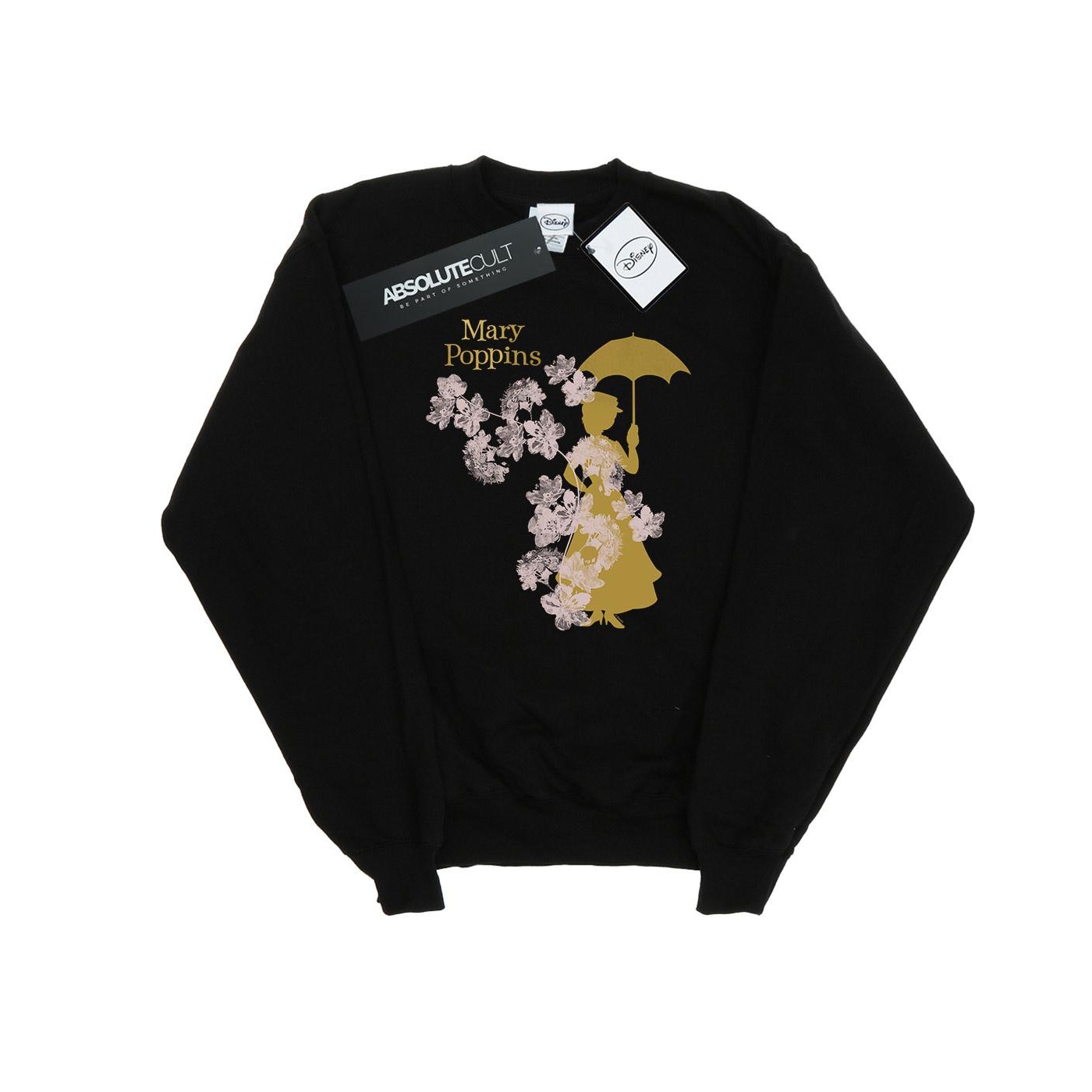 Thumbnail - Disney - "Mary Poppins Floral Silhouette" Sweatshirt für Mädchen (Schwarz)