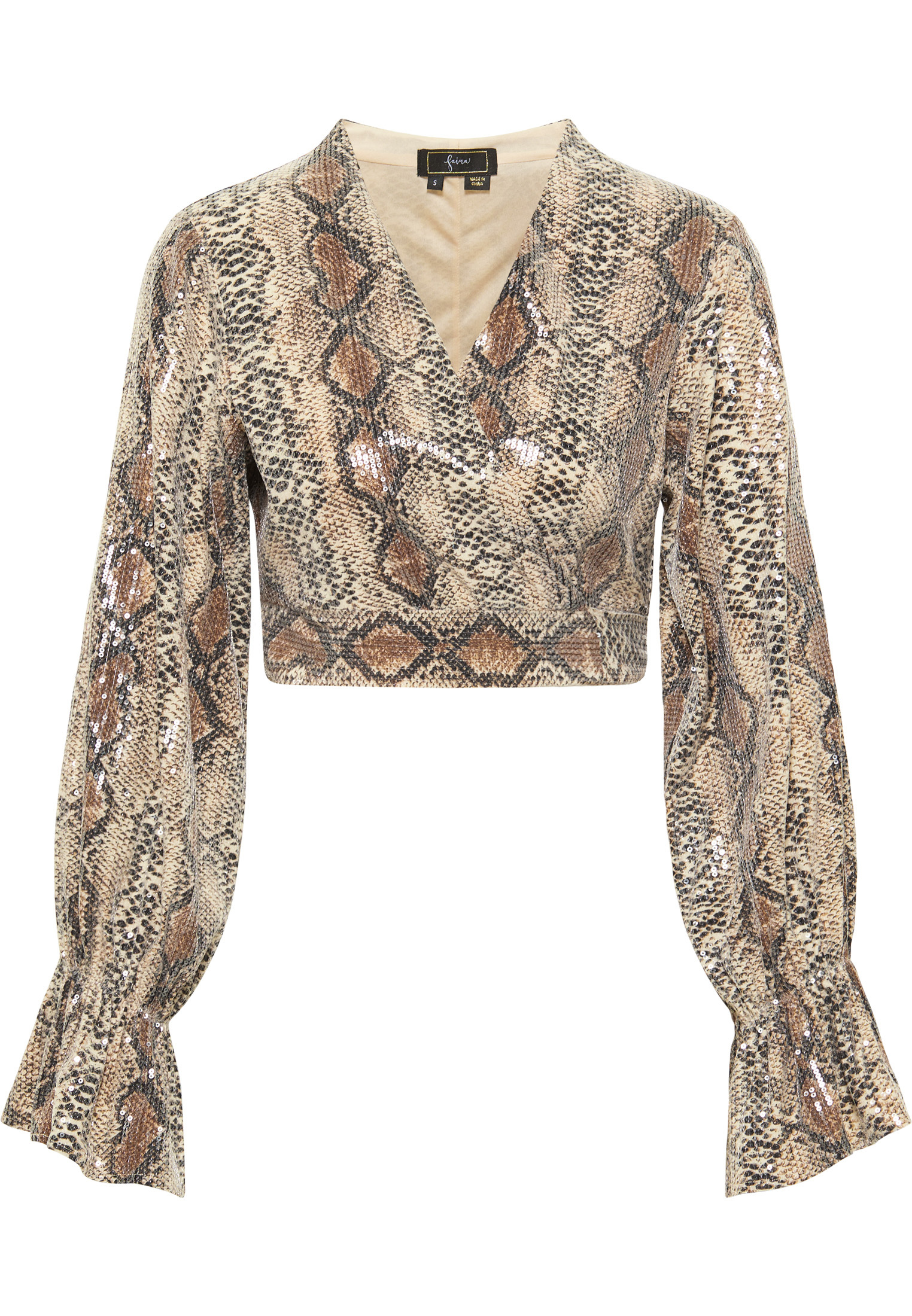 faina Blouse portefeuille avec paillettes naemi