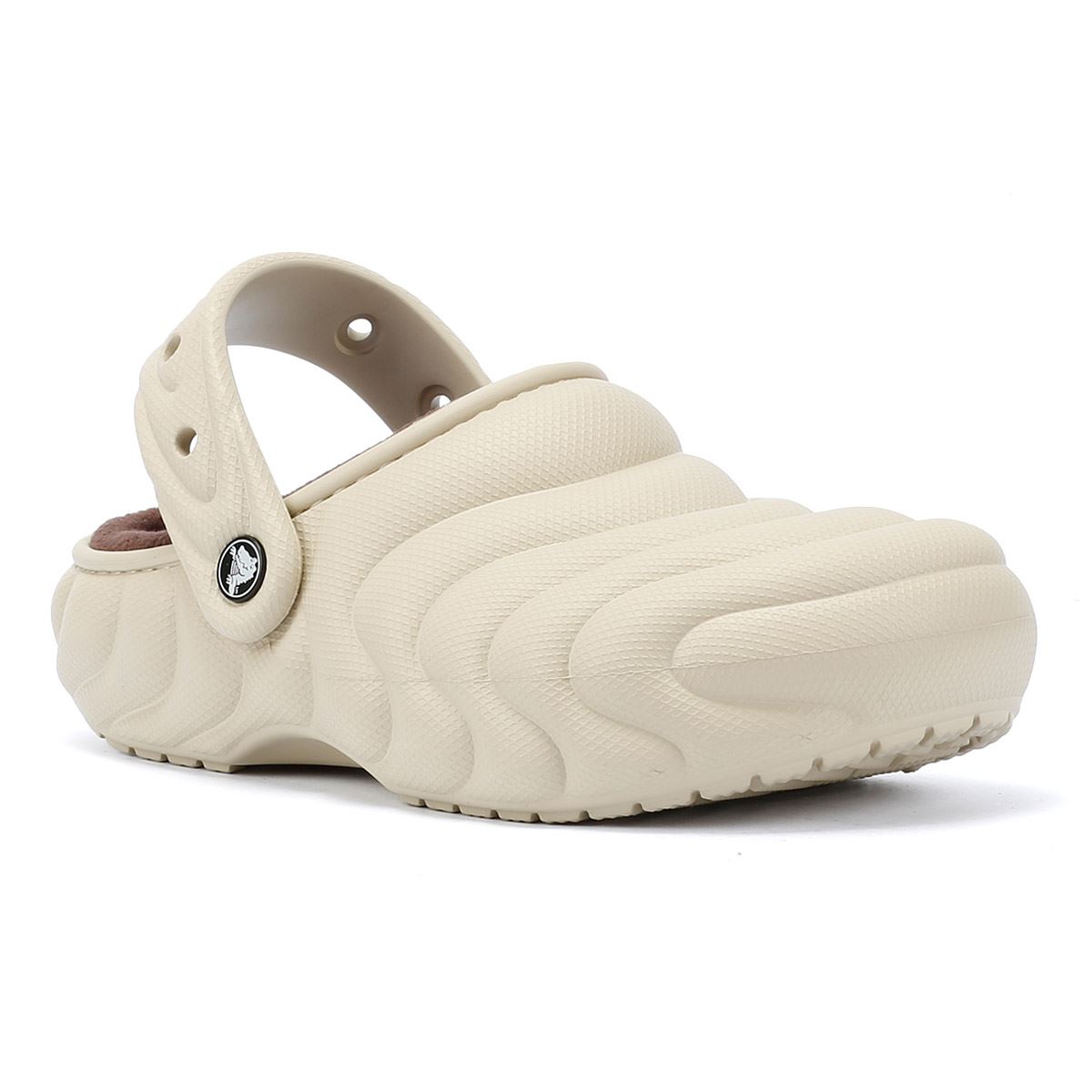 Crocs Classic Fodrad Overpuff Beige Clogs för kvinnor dam – bild 2