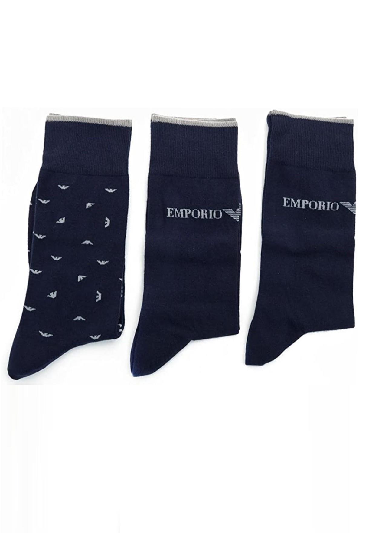 Thumbnail - Emporio Armani Herren 3 Paar Socken Geschenk-Set in Marine