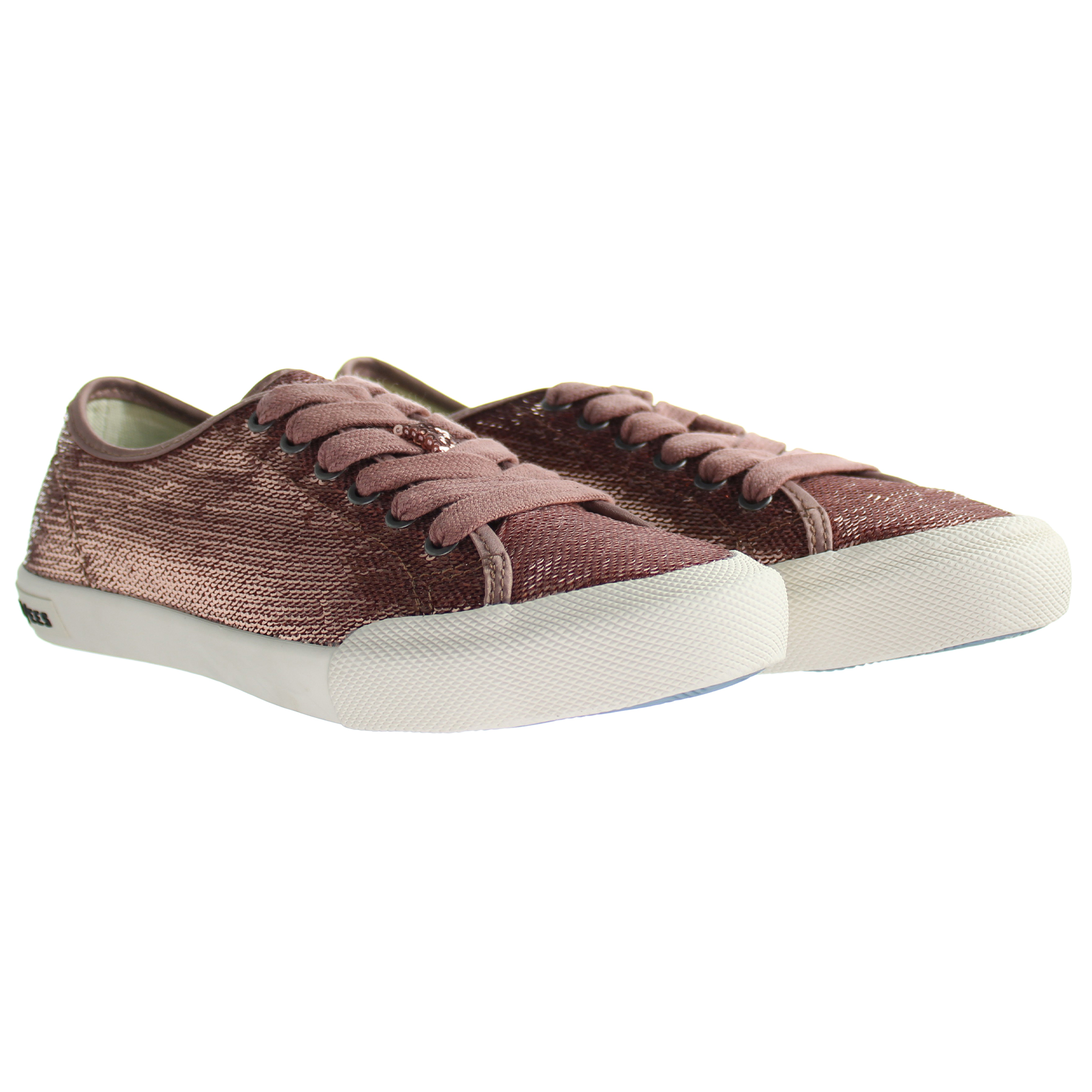 Seavees Monterey Rose Gold Woven Sequins Cambria Sneaker Pink Damskor – bild 2