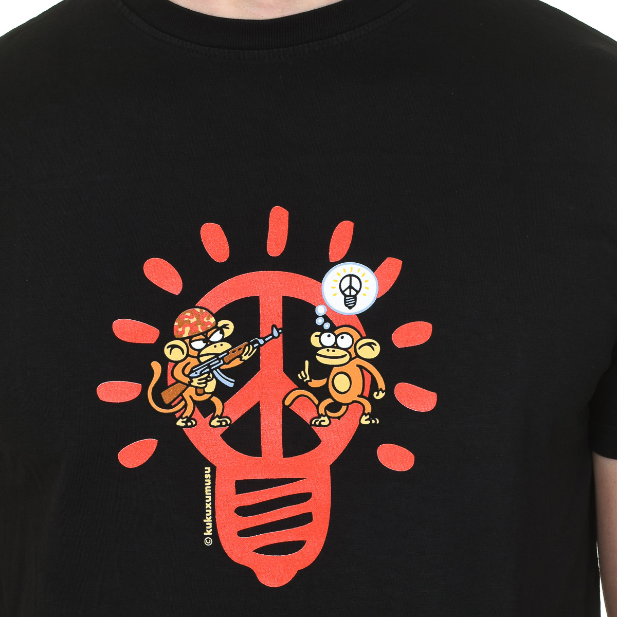 Kukuxumusu PEACE BULB kortärmad t-shirt med rund hals för herr – bild 2