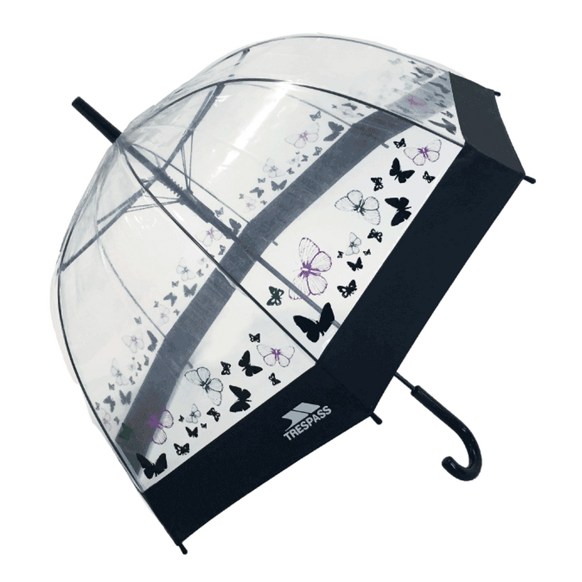 Trespass Unisex Papillon Clear Umbrella (Butterfly Print) - Multicolour - One Size