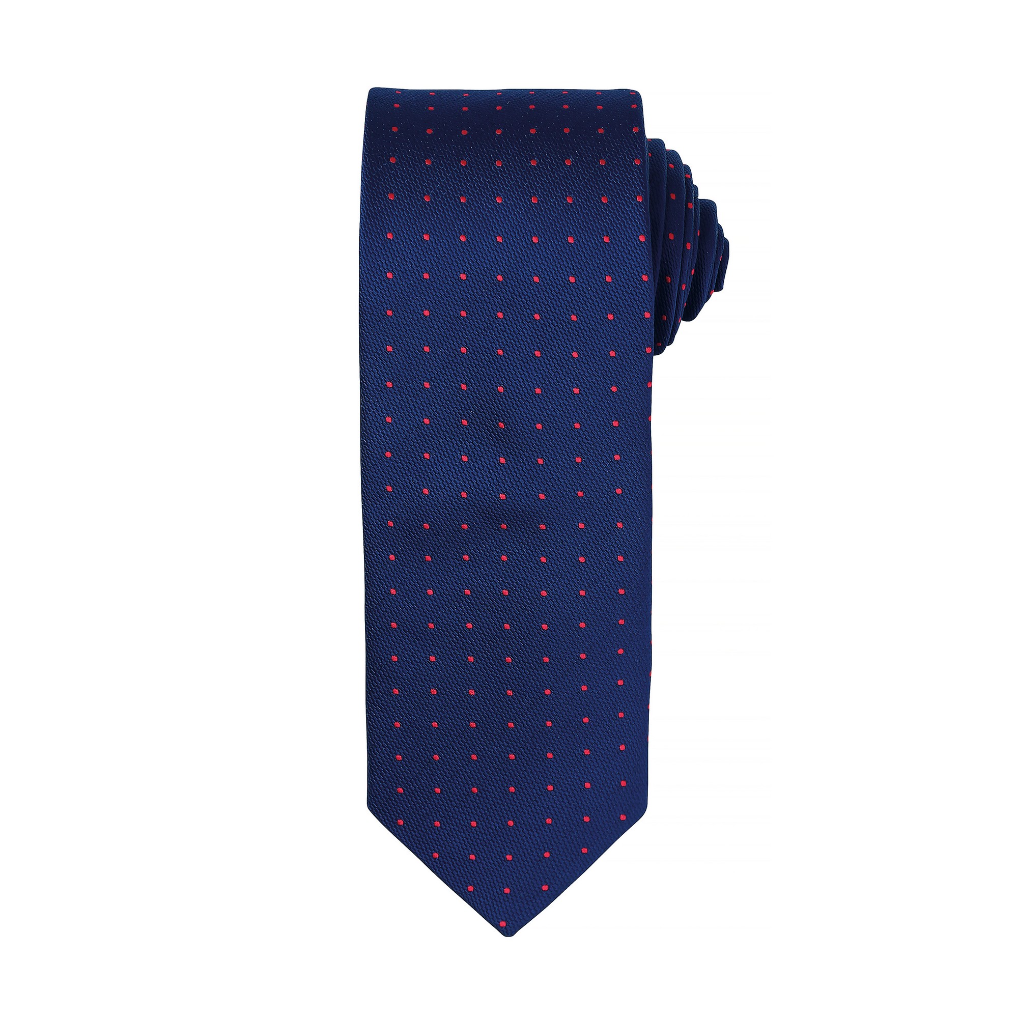 Thumbnail - Premier Mens Micro Dot Pattern Formal Work Krawatte (Navy/ Rot)
