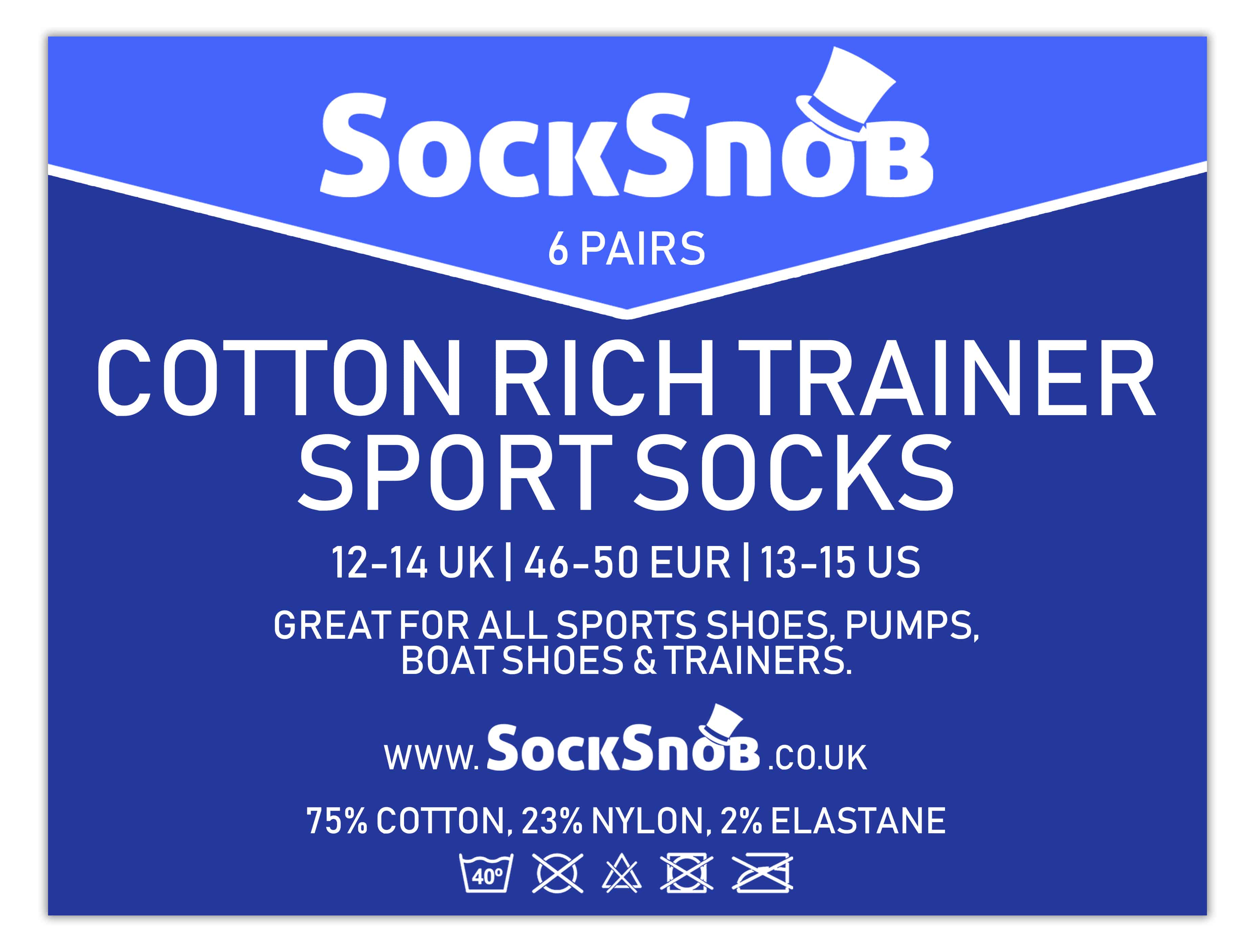 Sock Snob 6-pack herrstrumpor i bomull med låg skärning för gym och träning – bild 2