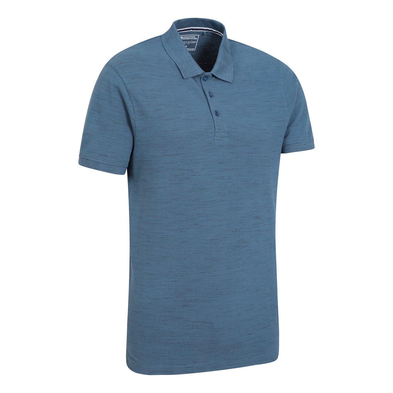 Mountain Warehou Herr Dawnay Textured Pique Polo Shirt (Blå) pikéer – bild 2