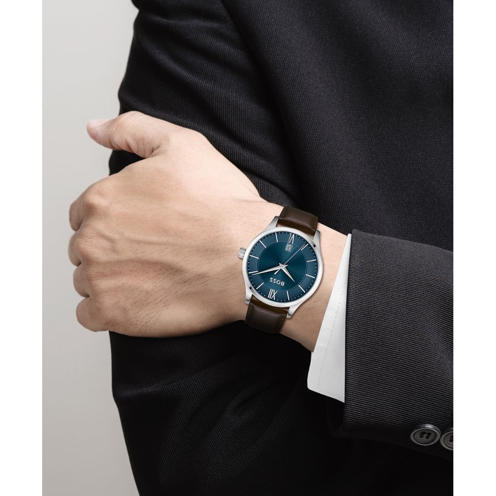 Thumbnail - Montre Elite Hugo Boss Pour Accessoires en Bleu Marine