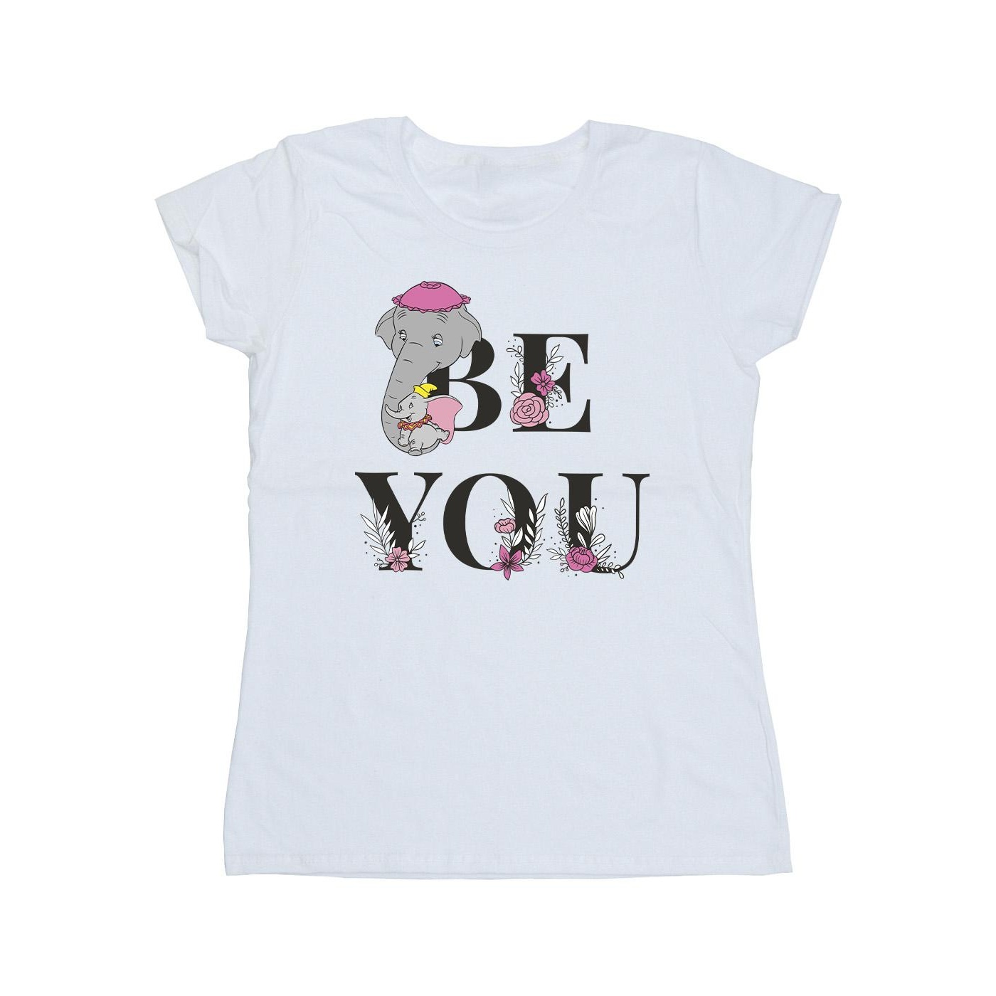 Disney Damen/Damen Dumbo Be You T-Shirt aus Baumwolle (Weiß)