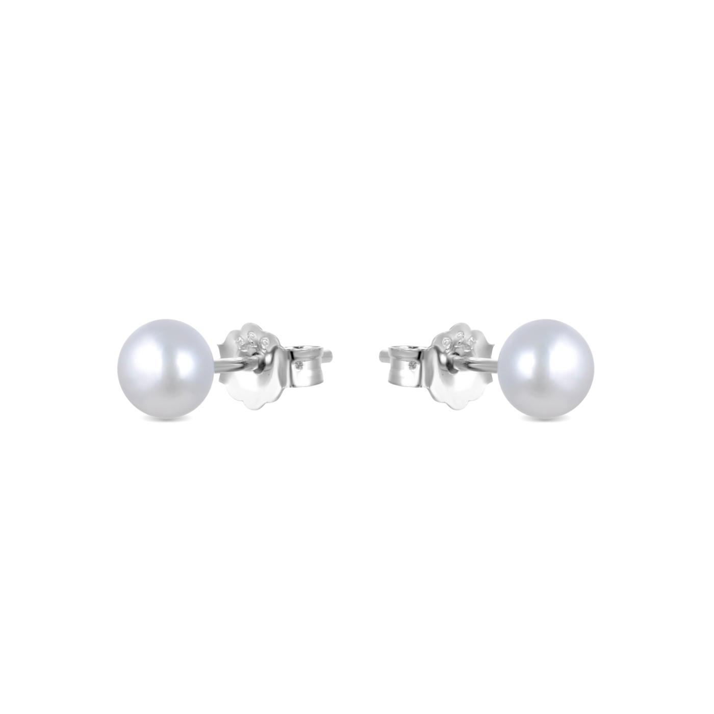 Luxenter basic-örhängen i 925 sterling silver och vit pärla med rodiumpläterad yta dam – bild 2