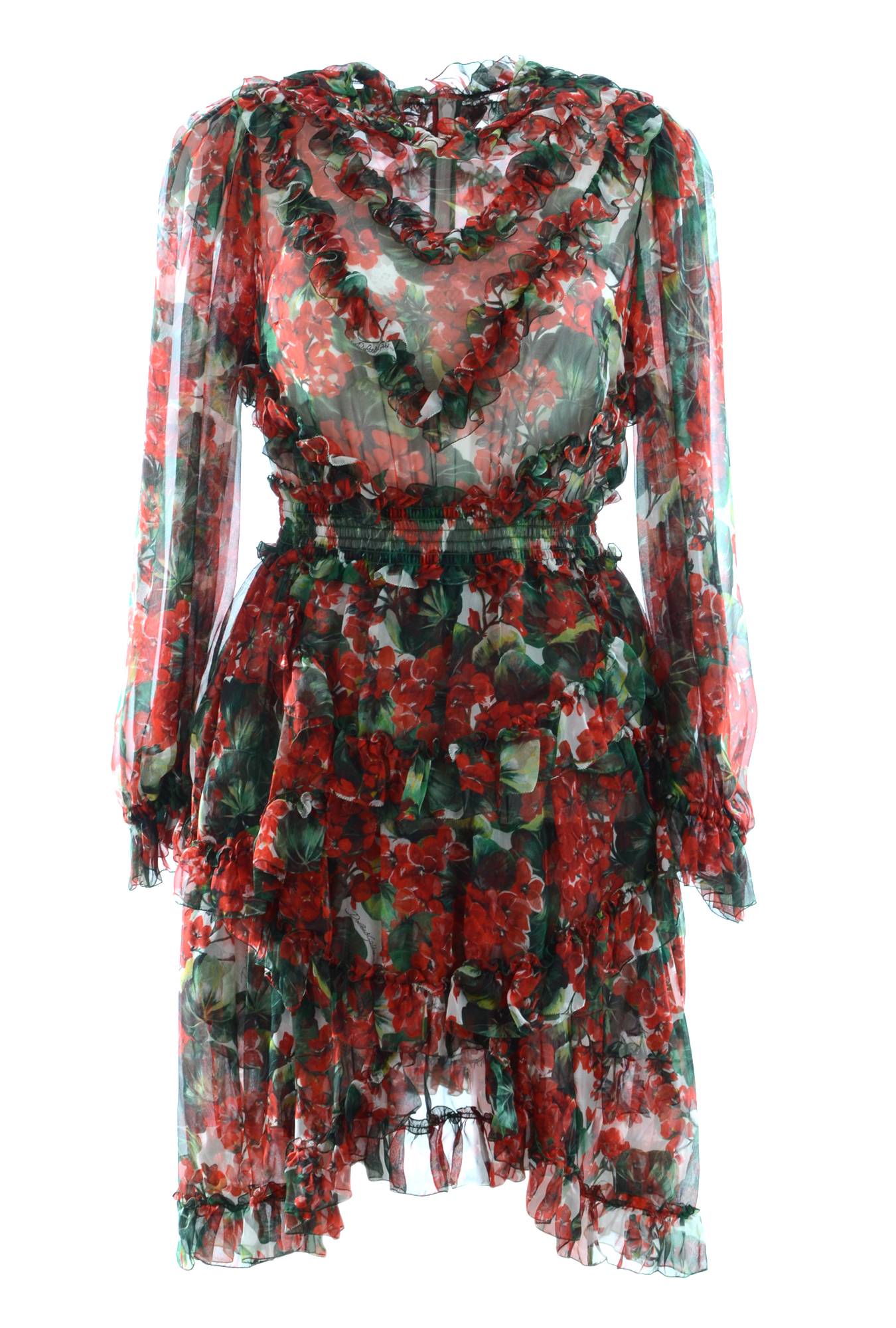 Thumbnail - Dolce & Gabbana Women Flowers Mid-Length Dress