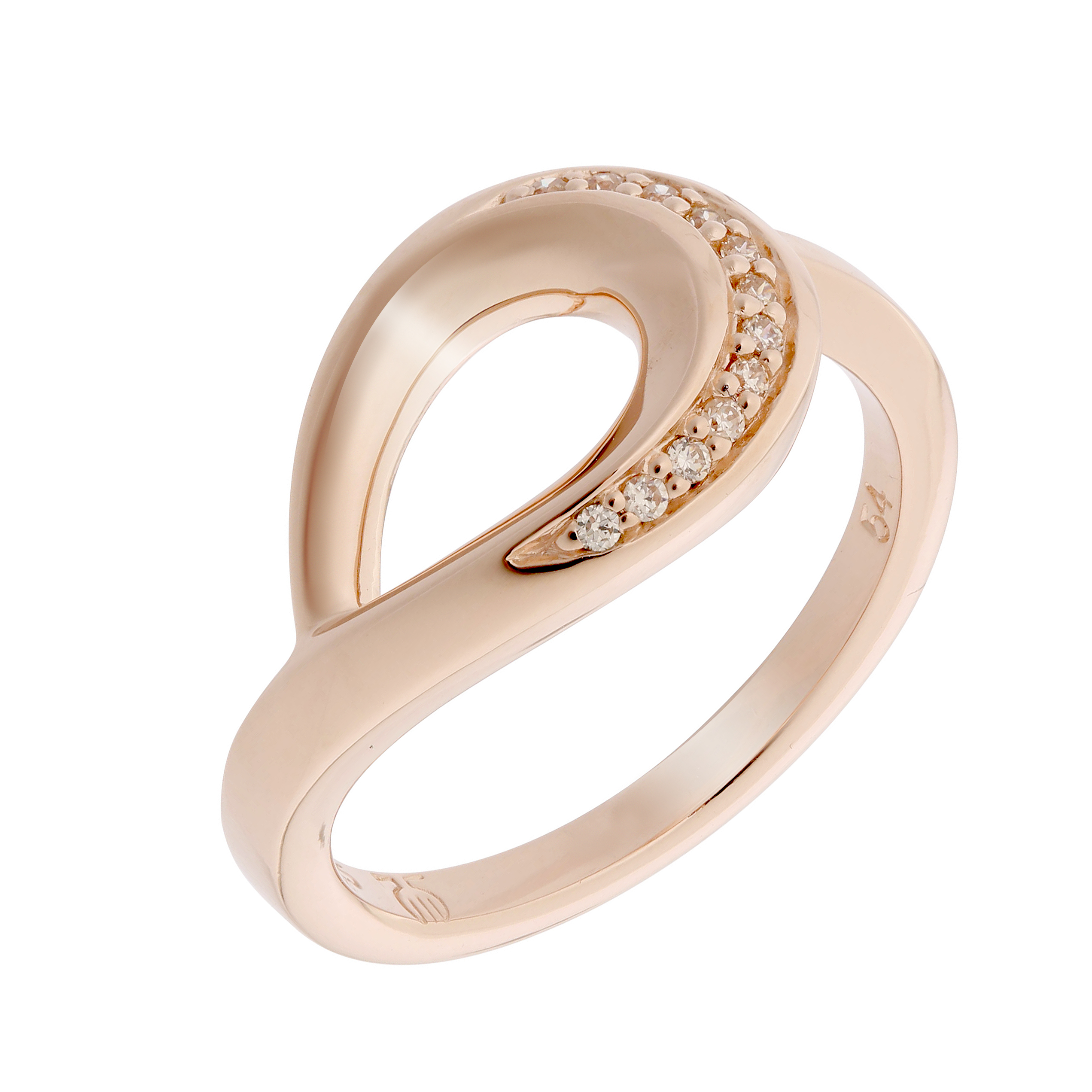 Thumbnail - Orphelia Damen-Ring Sterling-Silber 925, Rosé zr-7366