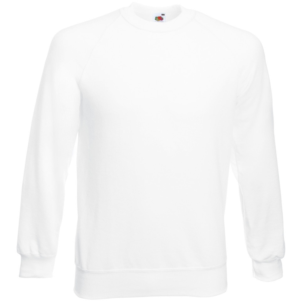 Thumbnail - Fruit Of The Loom Herren Raglan-Ärmel Belcoro® Sweatshirt (Weiß)