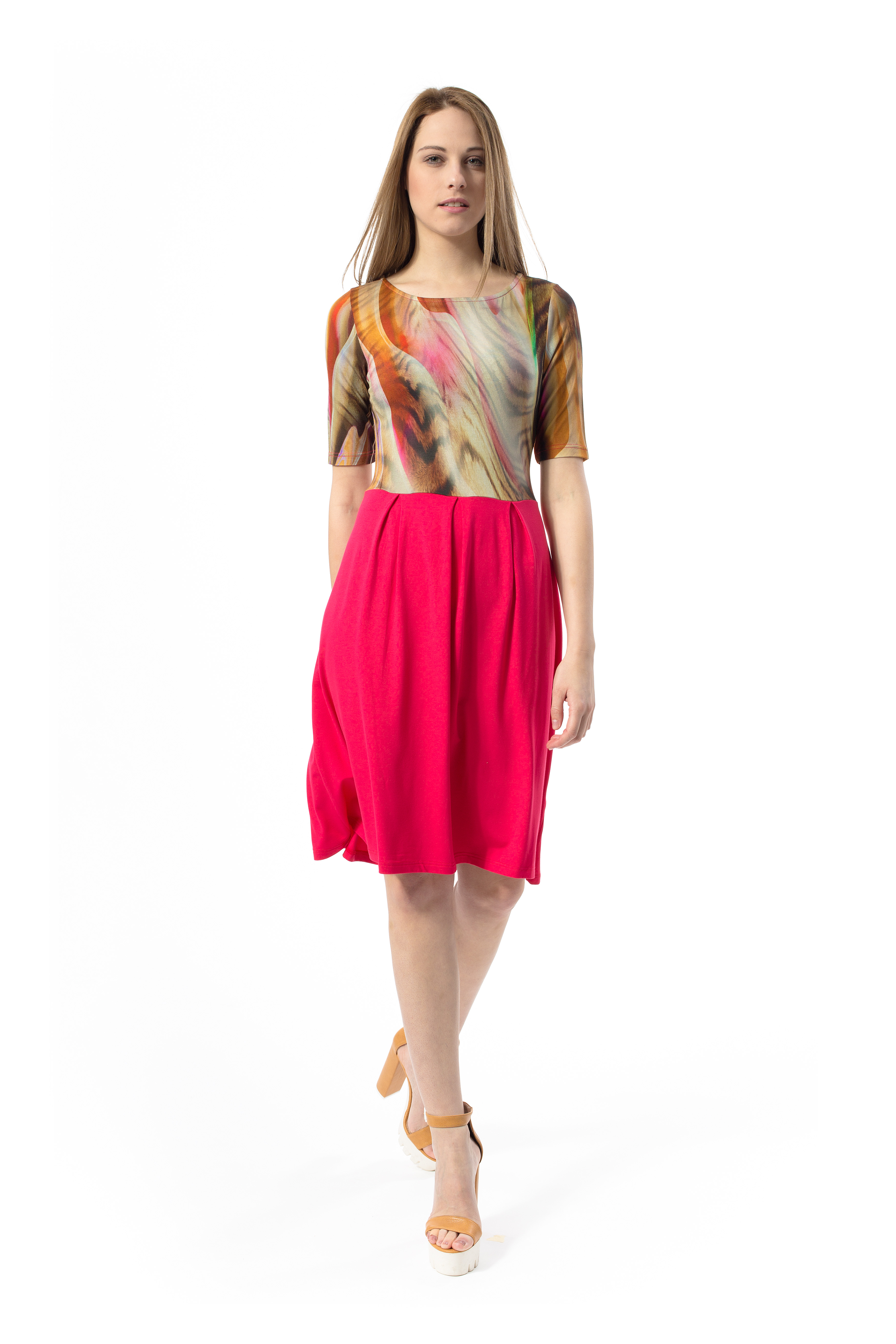 Thumbnail - Abstraktes Kleid mit Tiermuster