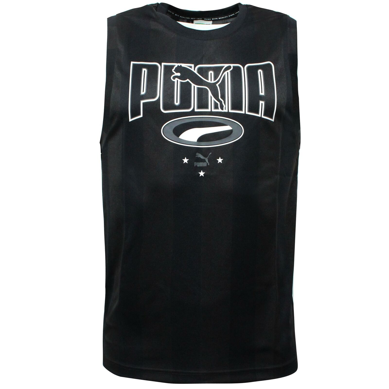 Puma 90s Retro Tank Top Mens Casual Graphic Vest Black 579518 01 Textile - Size X-Small