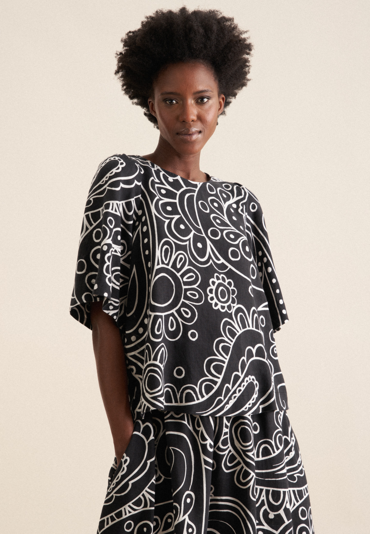 Thumbnail - Shirtbluse Damen Schwarz