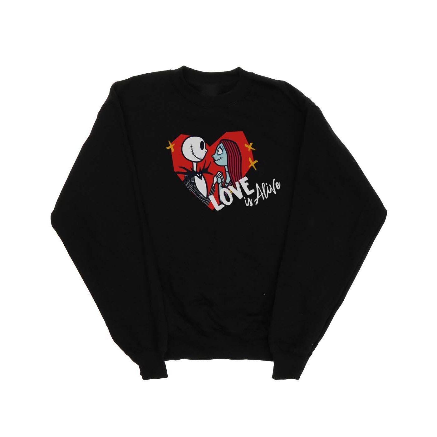 Thumbnail - Disney - "The Nightmare Before Christmas Love Is Alive" Sweatshirt für Damen (Schwarz)