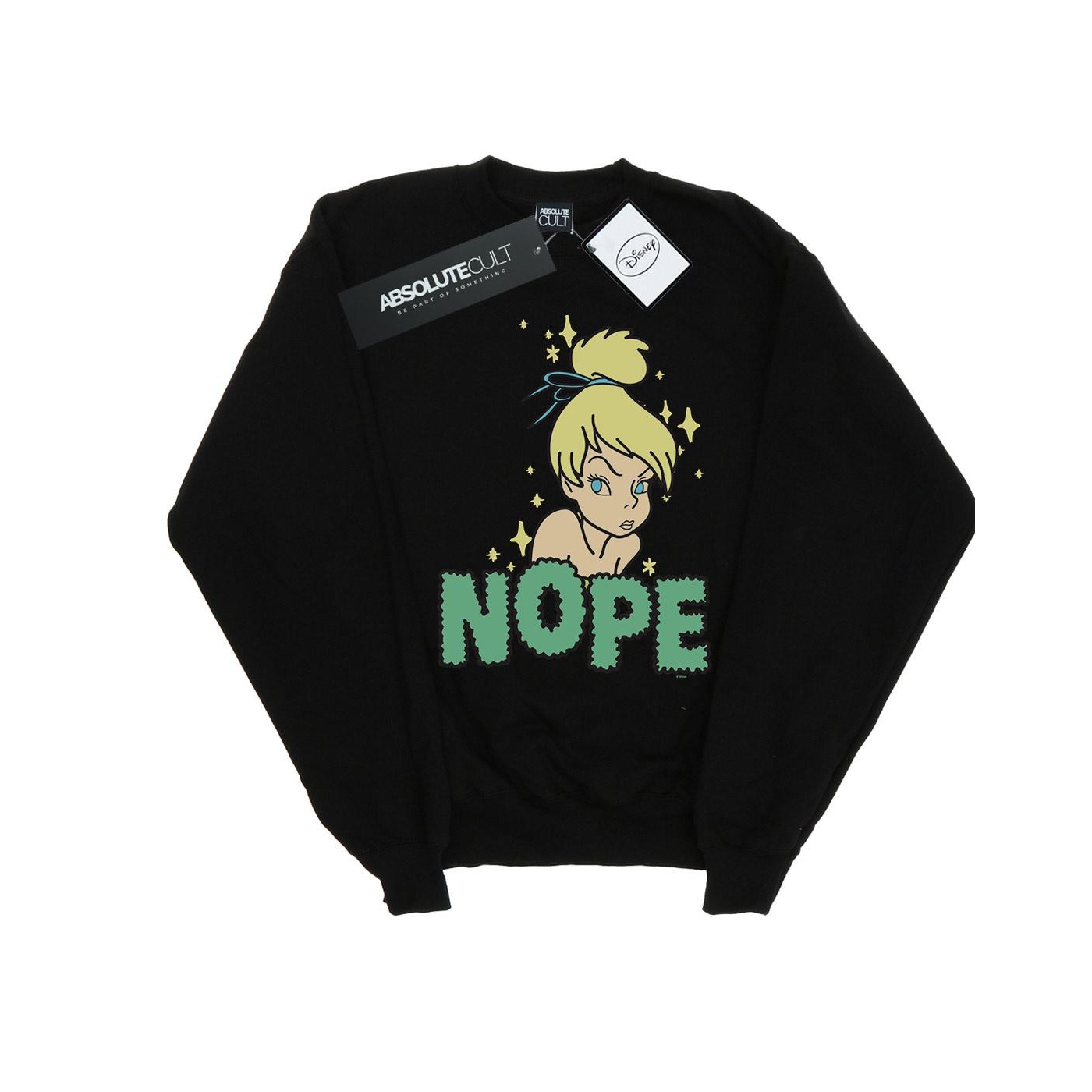 Thumbnail - Disney - "Tinker Bell Nope" Sweatshirt für Herren (Schwarz)