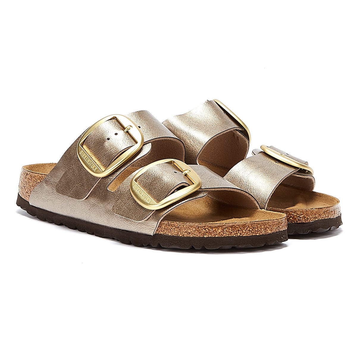 Thumbnail - Birkenstock Arizona Große Schnalle Birko Flor Anmutige Damen Taupe Sandalen