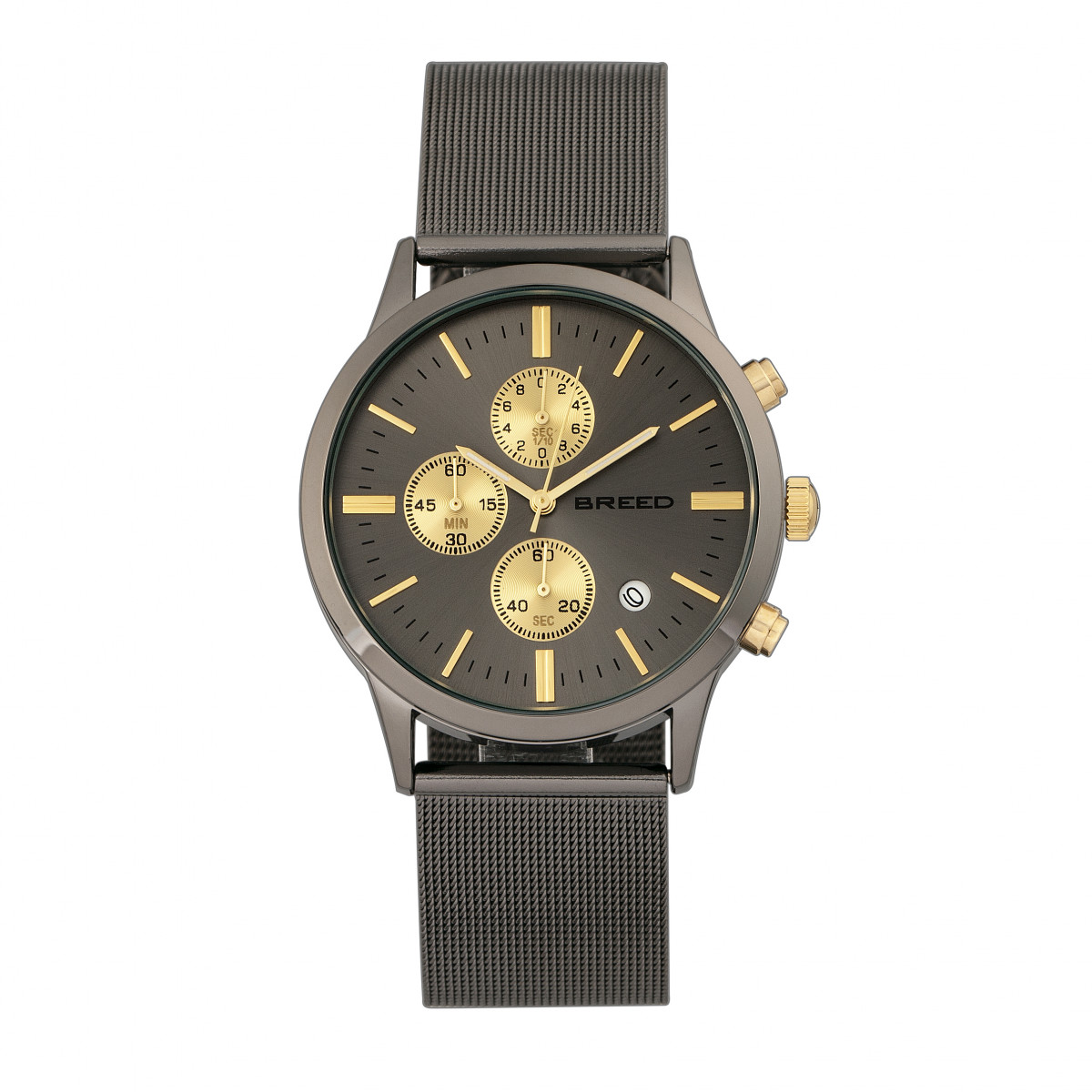 Thumbnail - Breed Espinosa Chronograph Mesh-Armbanduhr mit Datum