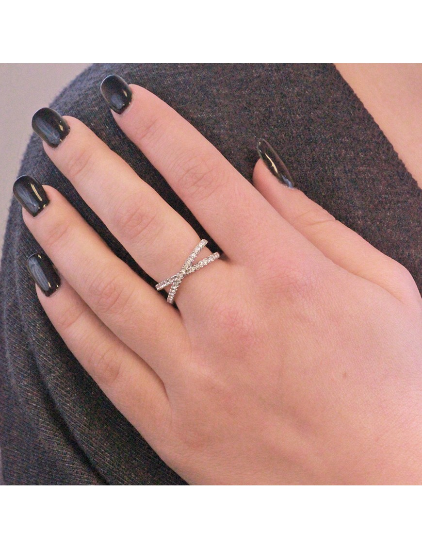 MYC Paris X Ring Silver och kristall dam – bild 2