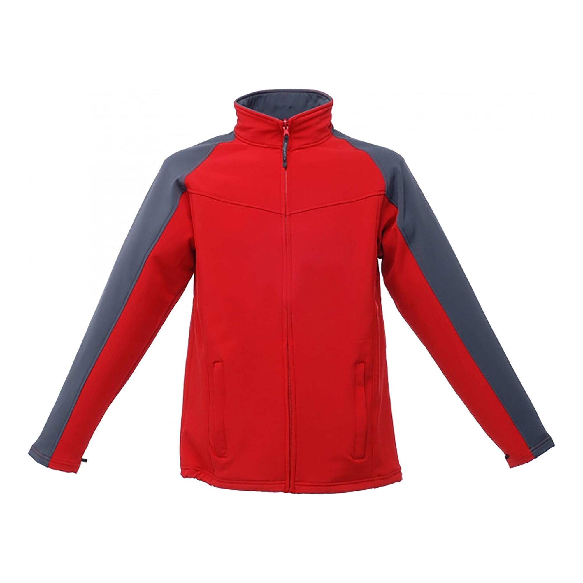 Regatta Professioneel Heren Uproar Softshell Windbestendig Fleece-jack (Klassiek rood/grijs)