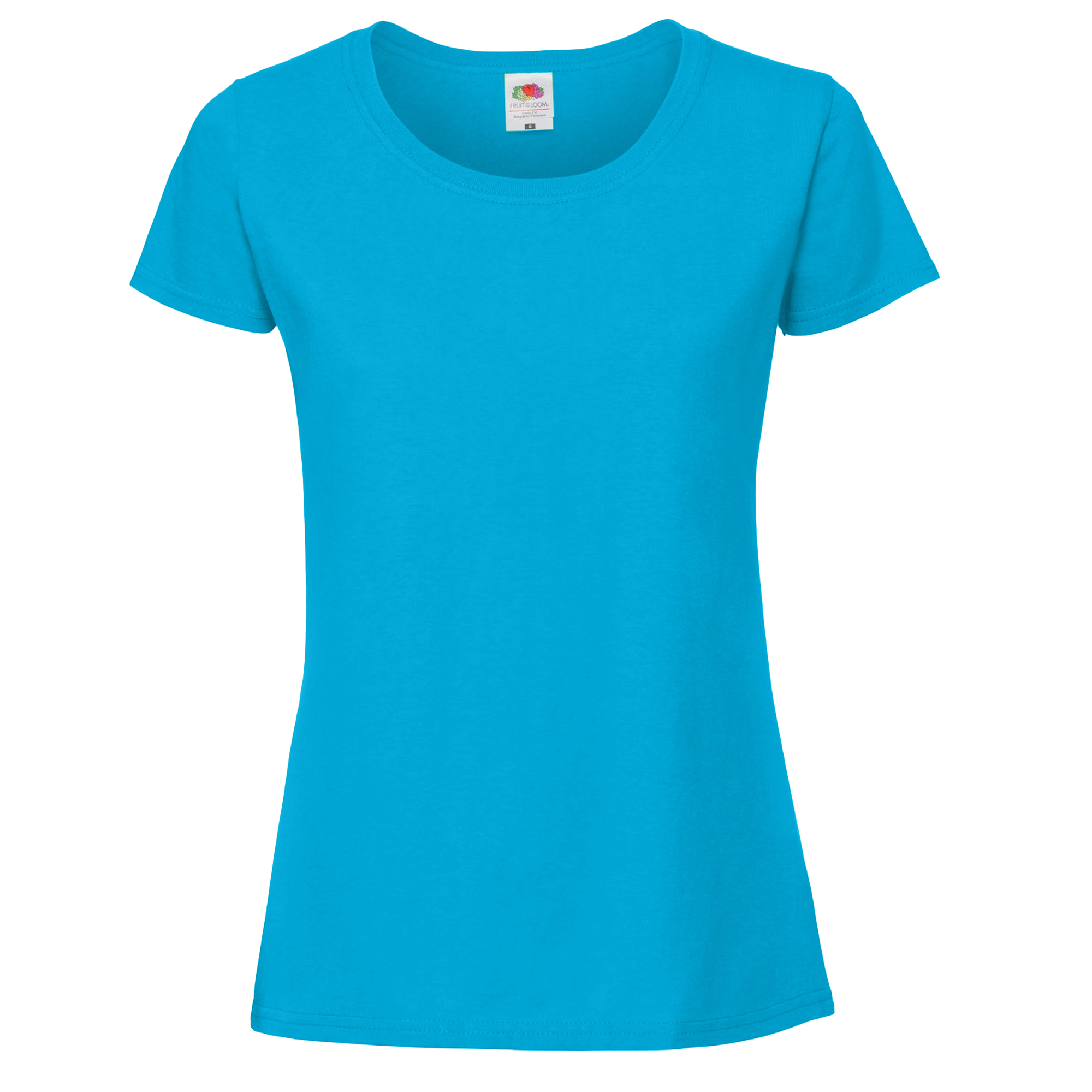 Thumbnail - Fruit Of The Loom Damen/Damen Ringspun Premium T-Shirt (Azurblau)
