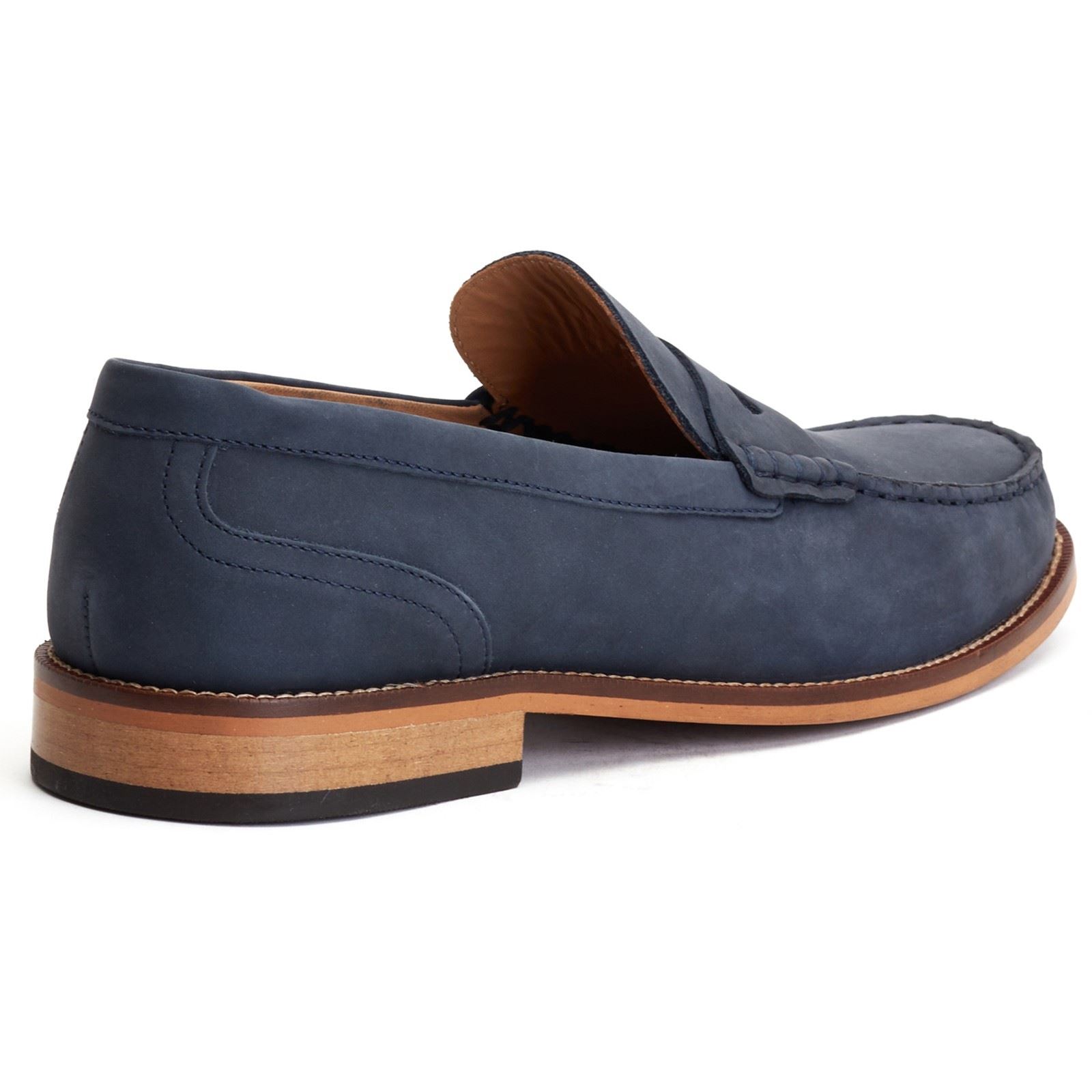 Garfield Leather Loafers i marinblå för män 2