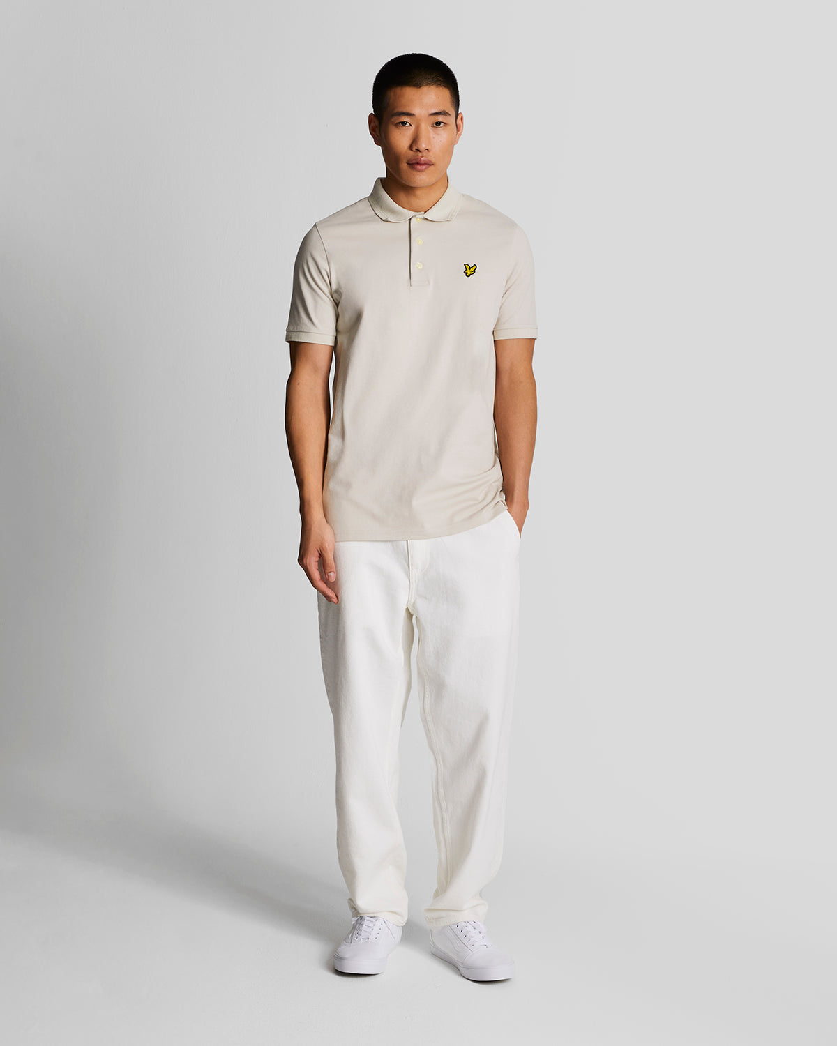 Thumbnail - Lyle & Scott Herren-Poloshirt „Rally Tipped“ in Grau