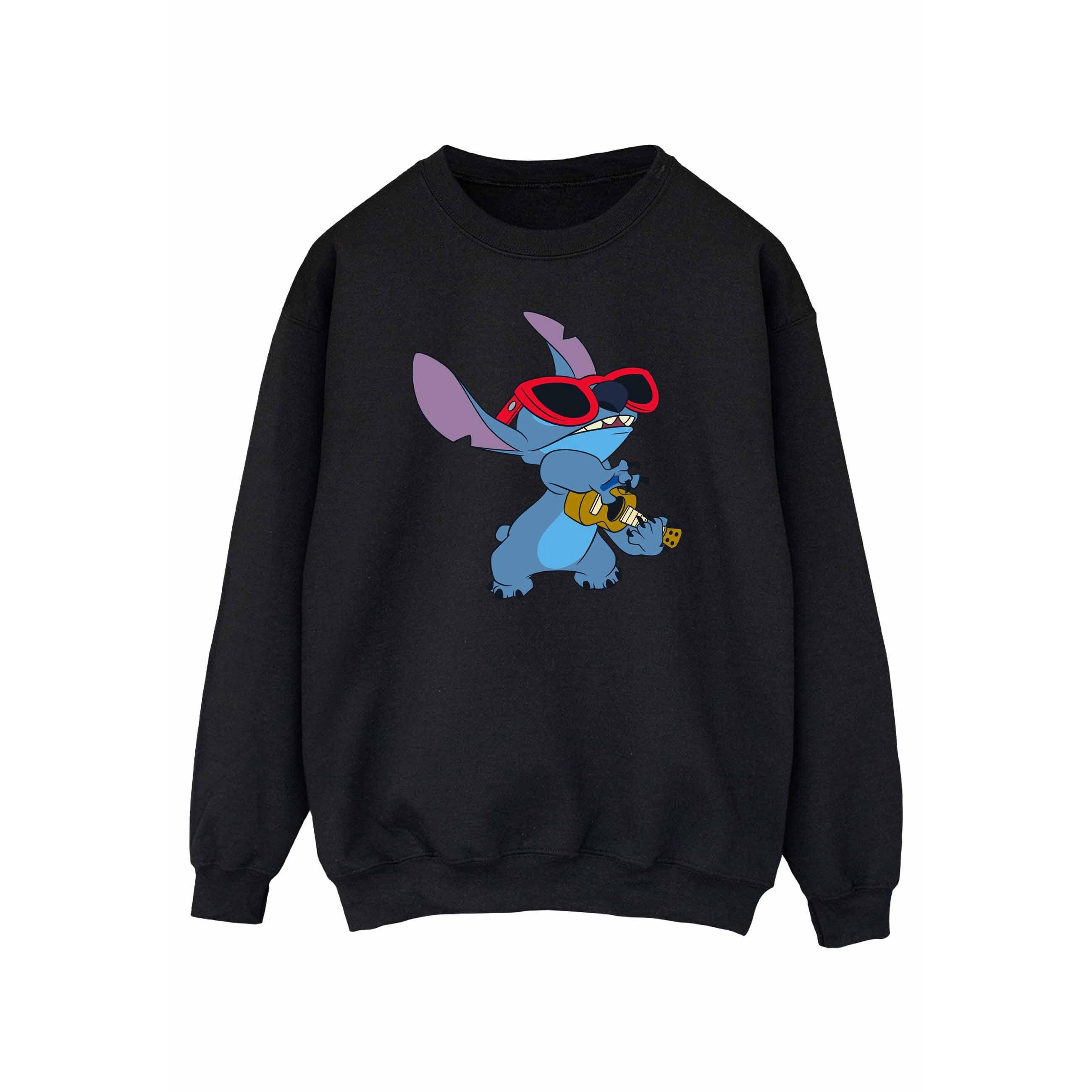 Thumbnail - Disney - "Lilo And Stitch Guitar" Sweatshirt für Herren (Schwarz)