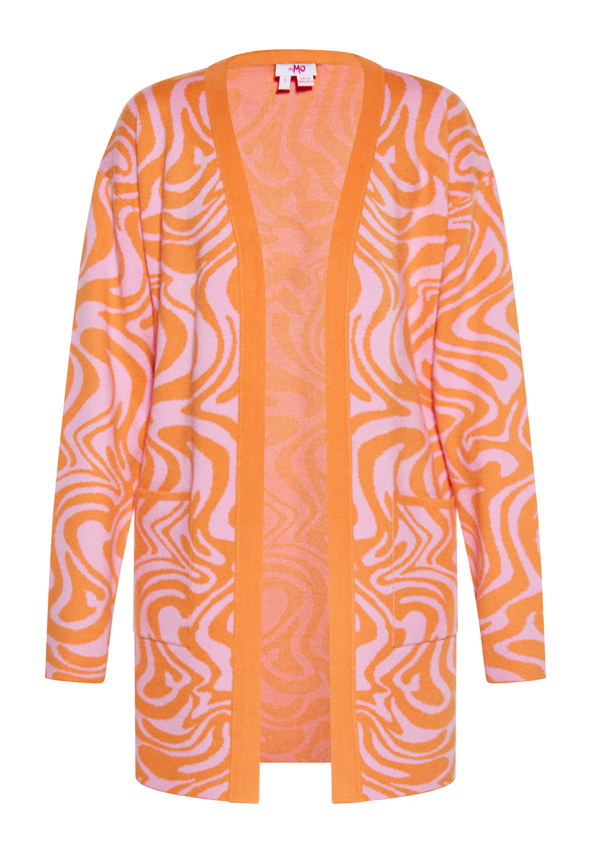 Thumbnail - Mymo Strickjacke Damen rosa-orange