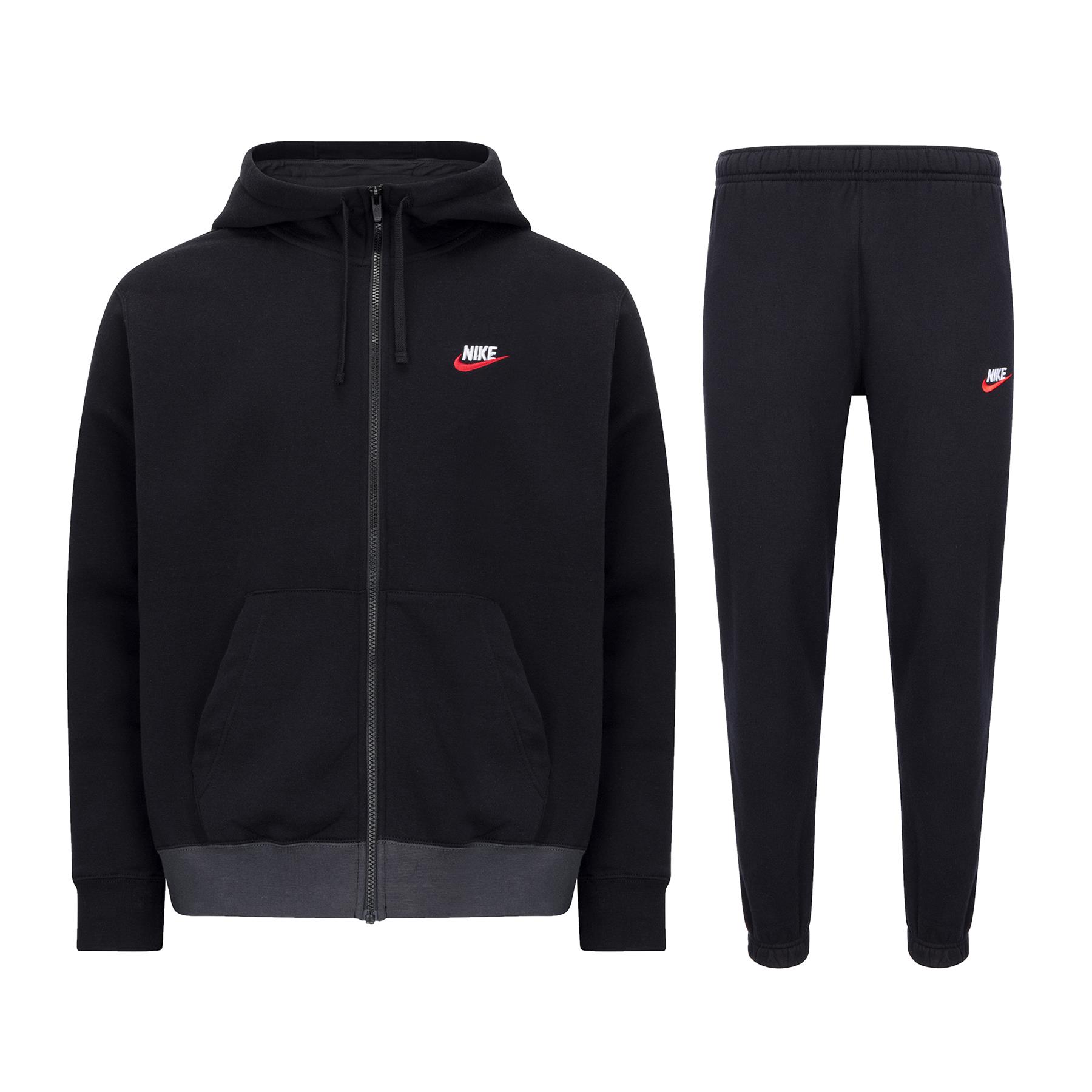 Nike Sportswear Men's Club Fleece Full Zip Tracksuit Black