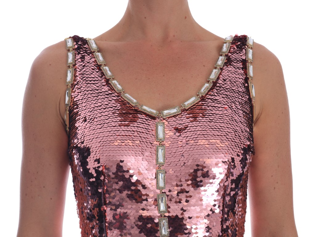 Dolce&Gabbana Damernas Rosa Pärlbeströdd Klänning Gown – bild 2